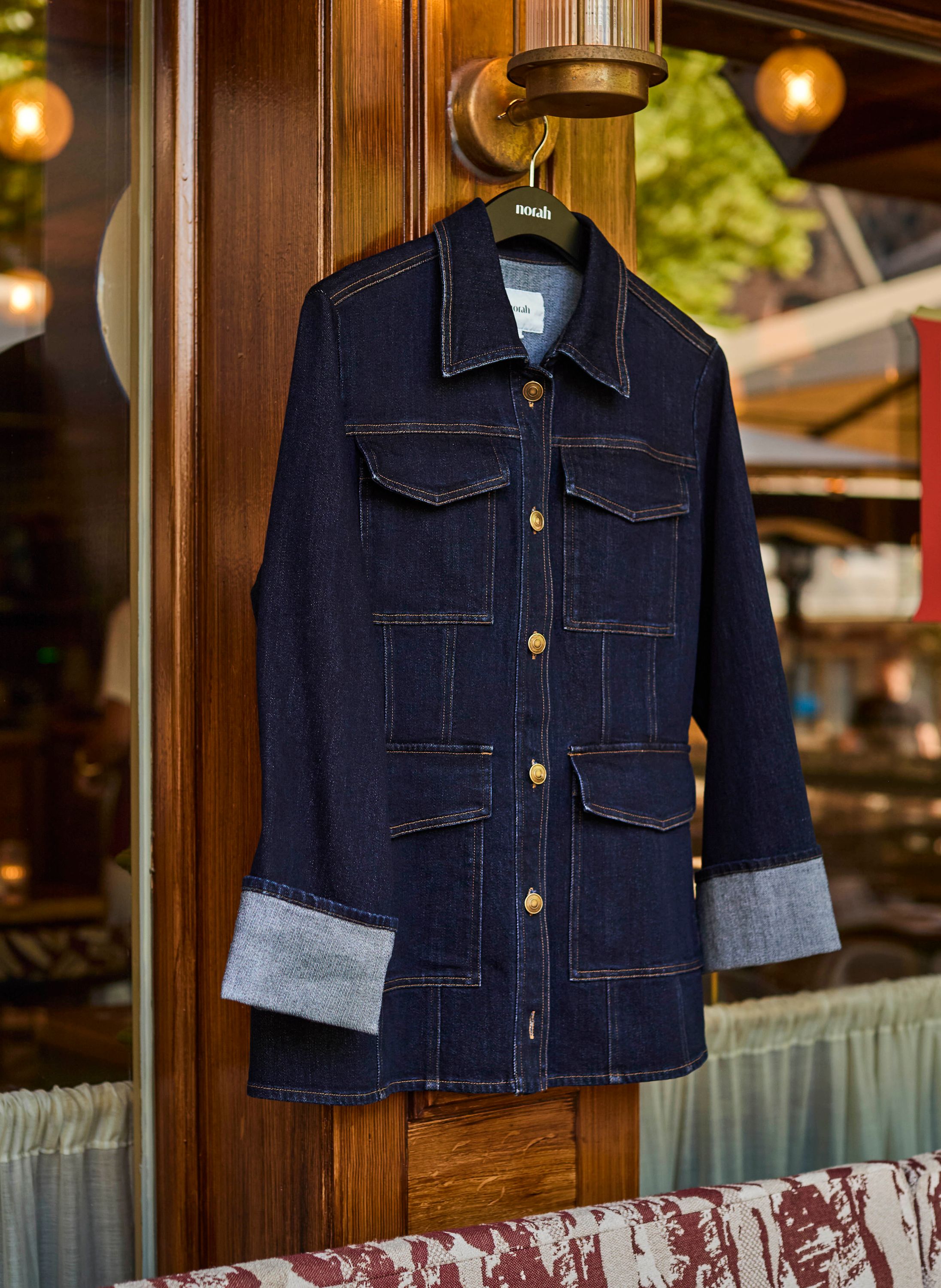 Norah Donkerblauw denim jasje dark denim 219201-480