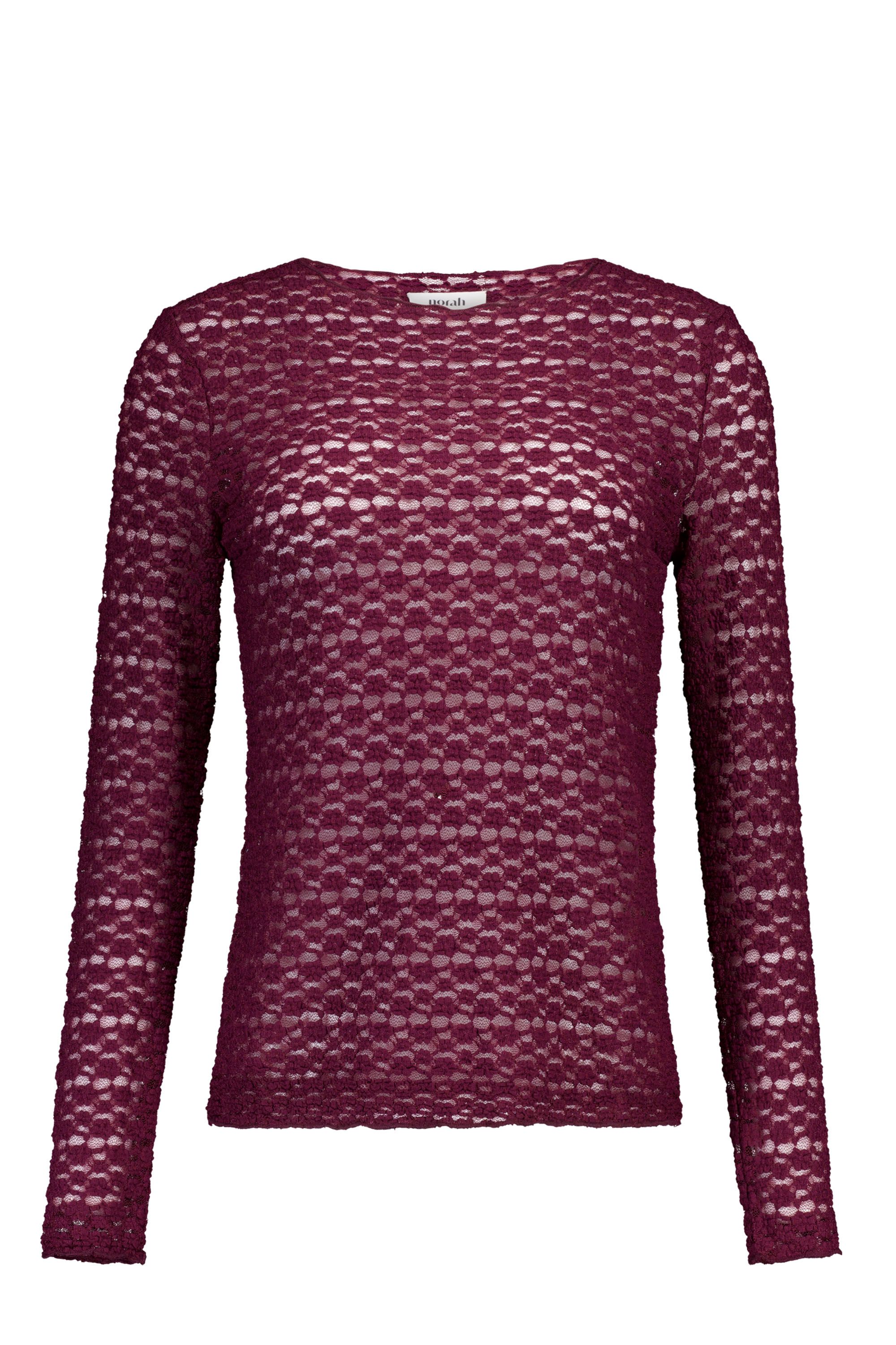 Norah Paars kanten shirt mauve 219203-803