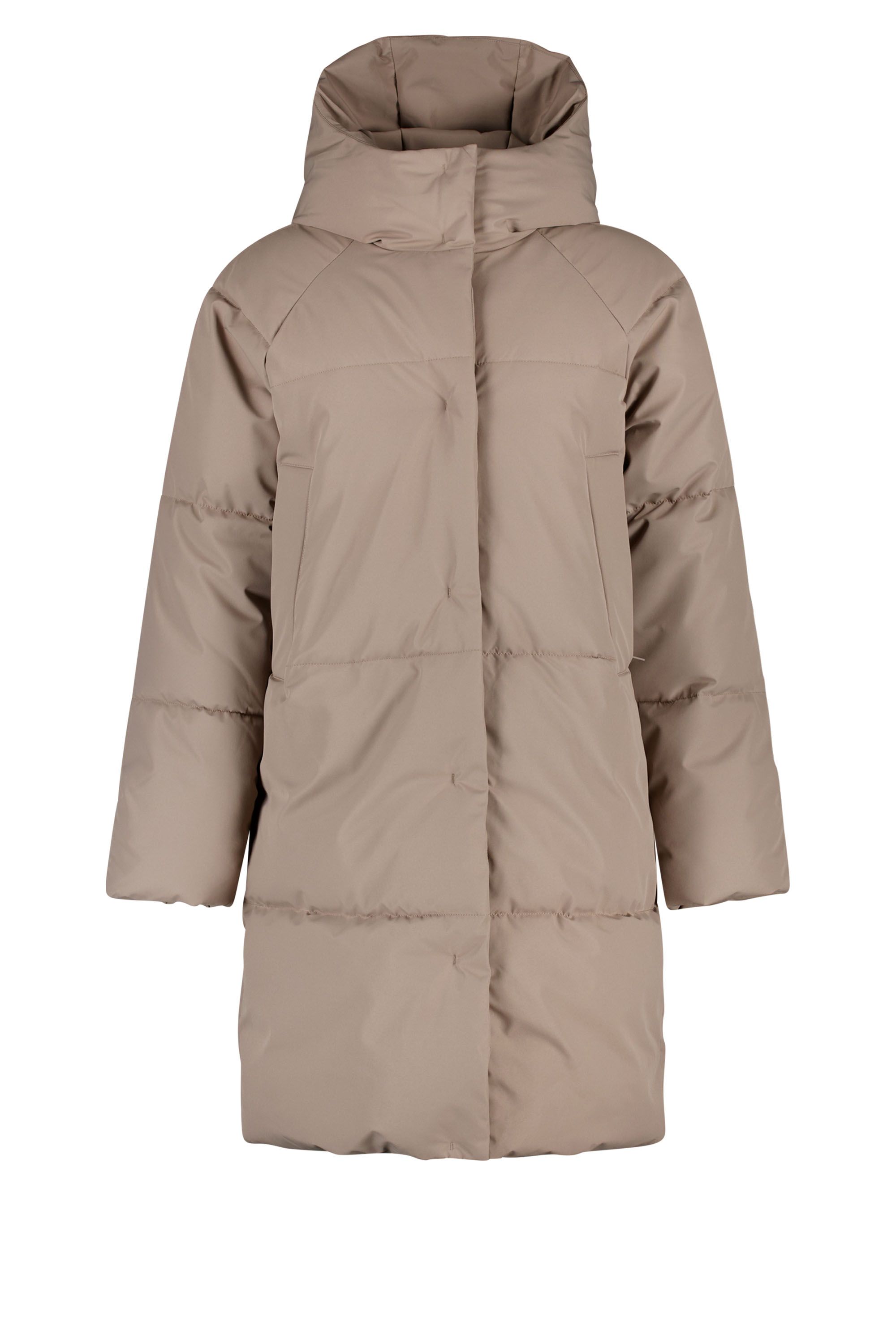 Norah Beige lange pufferjas oyster 219206-109-34