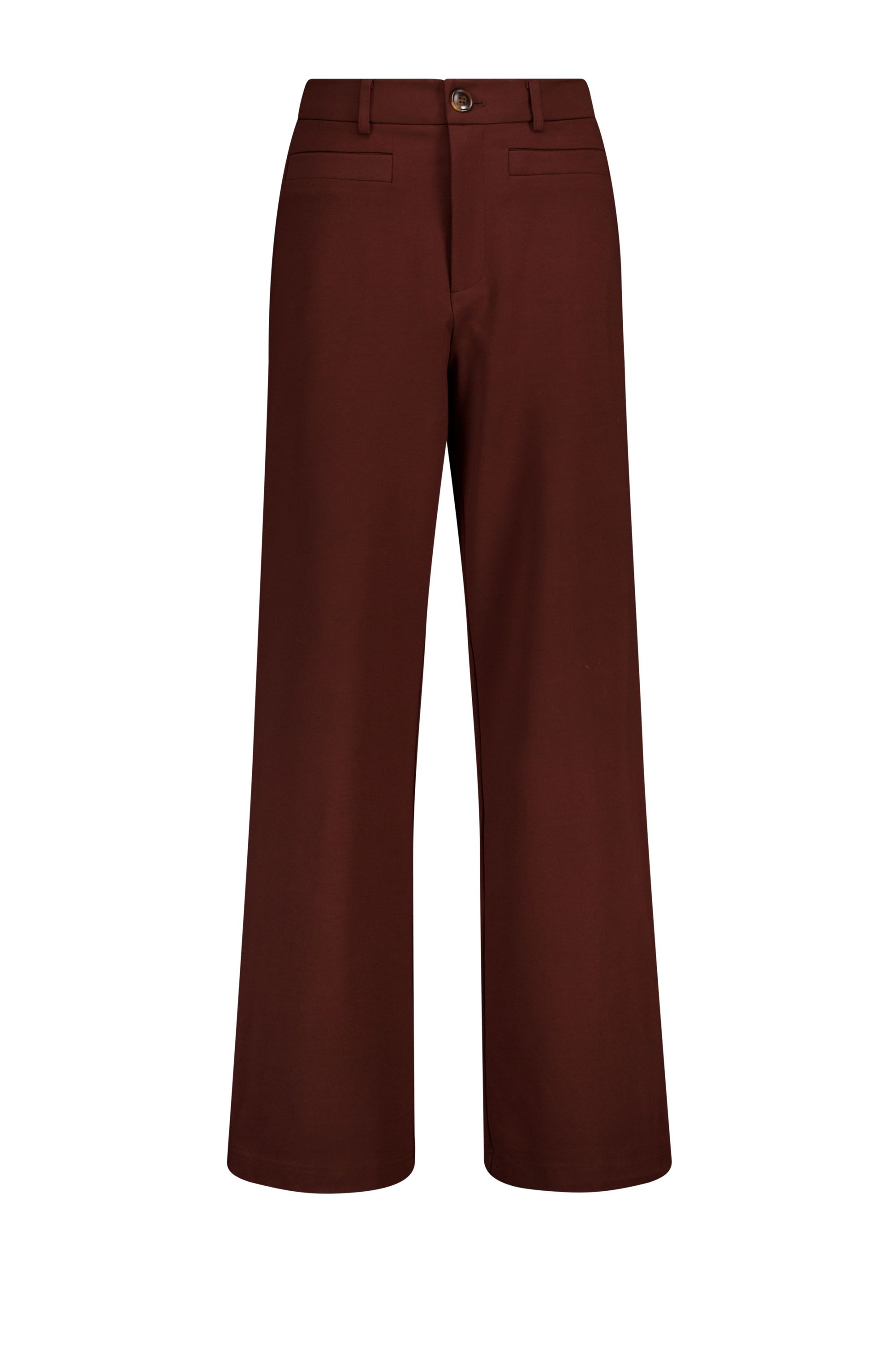 Norah Wide fit broek | Bruin | L29 chocolate 219207-290