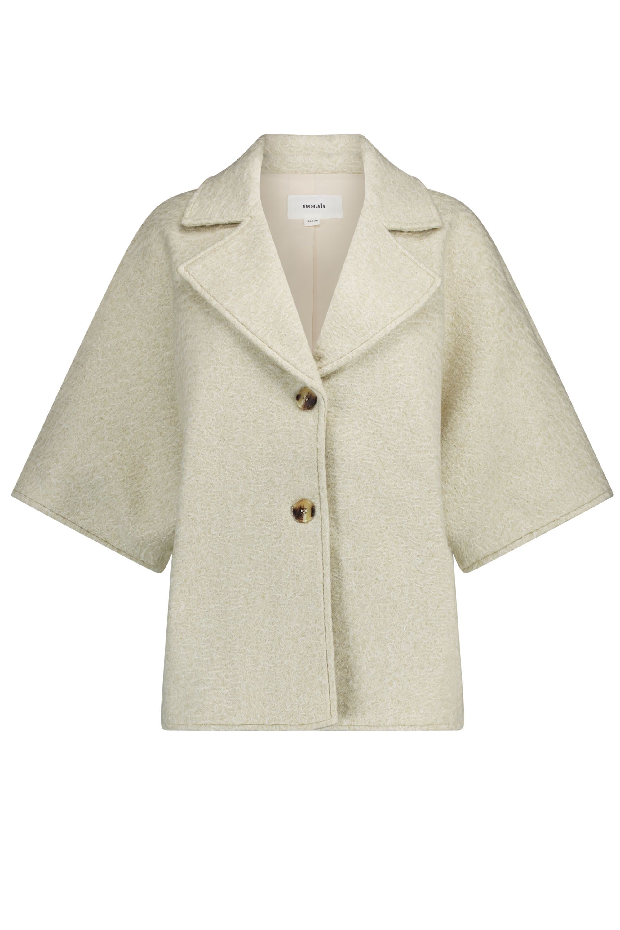 Norah Zandkleurige cape jas sand melange 219211-151
