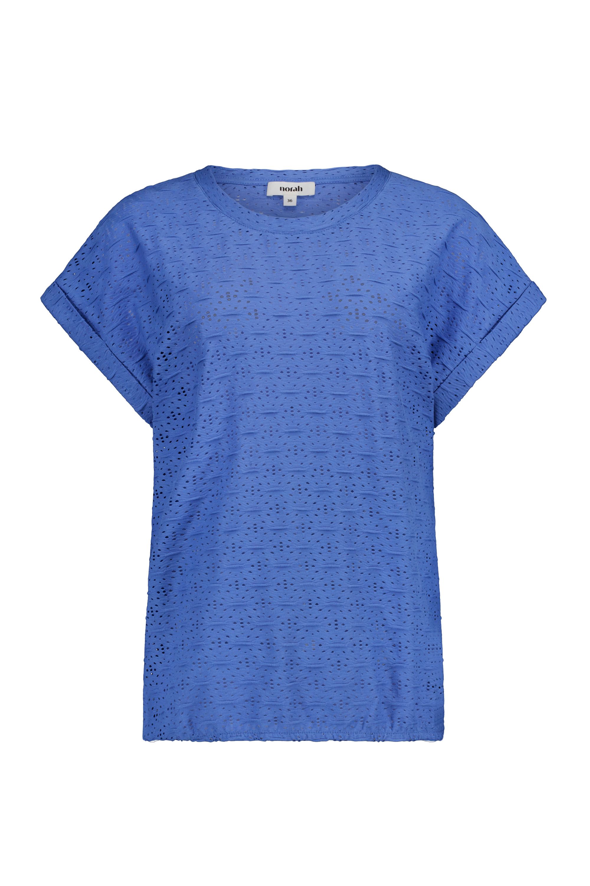 Norah Blauw opengewerkt shirt sky blue 219217-404