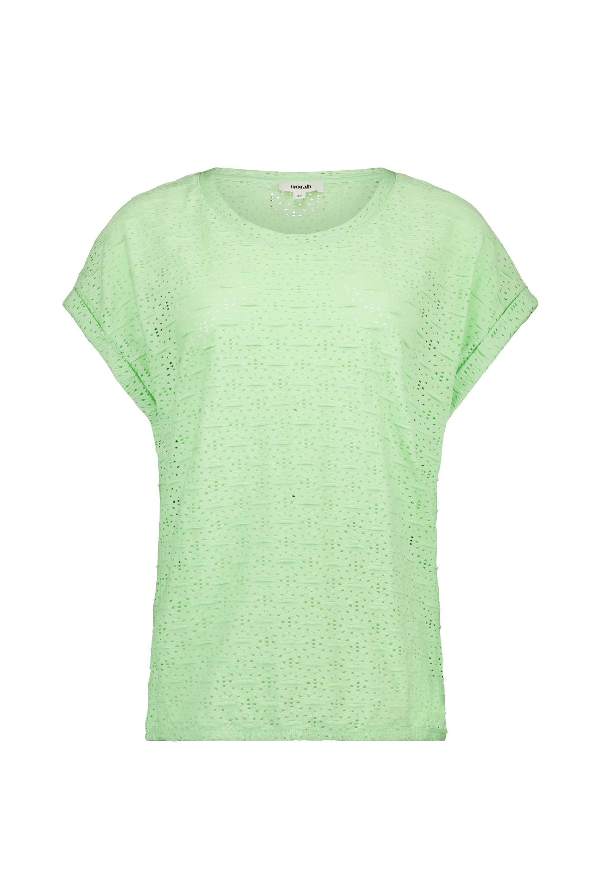 Norah Lichtgroen opengewerkt shirt lime 219217-506