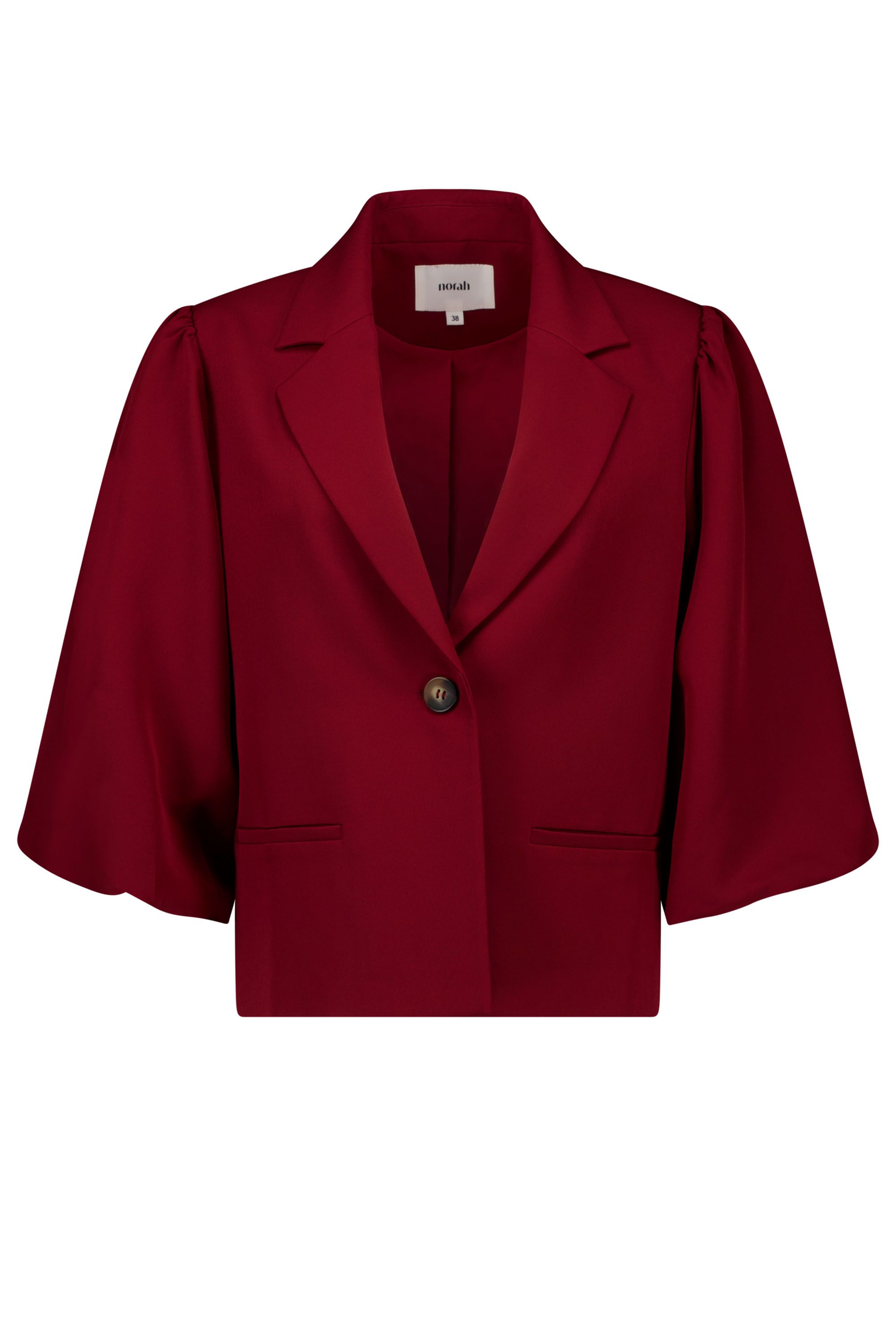 Norah Rode blazer met ballonmouwen wine red 219218-697