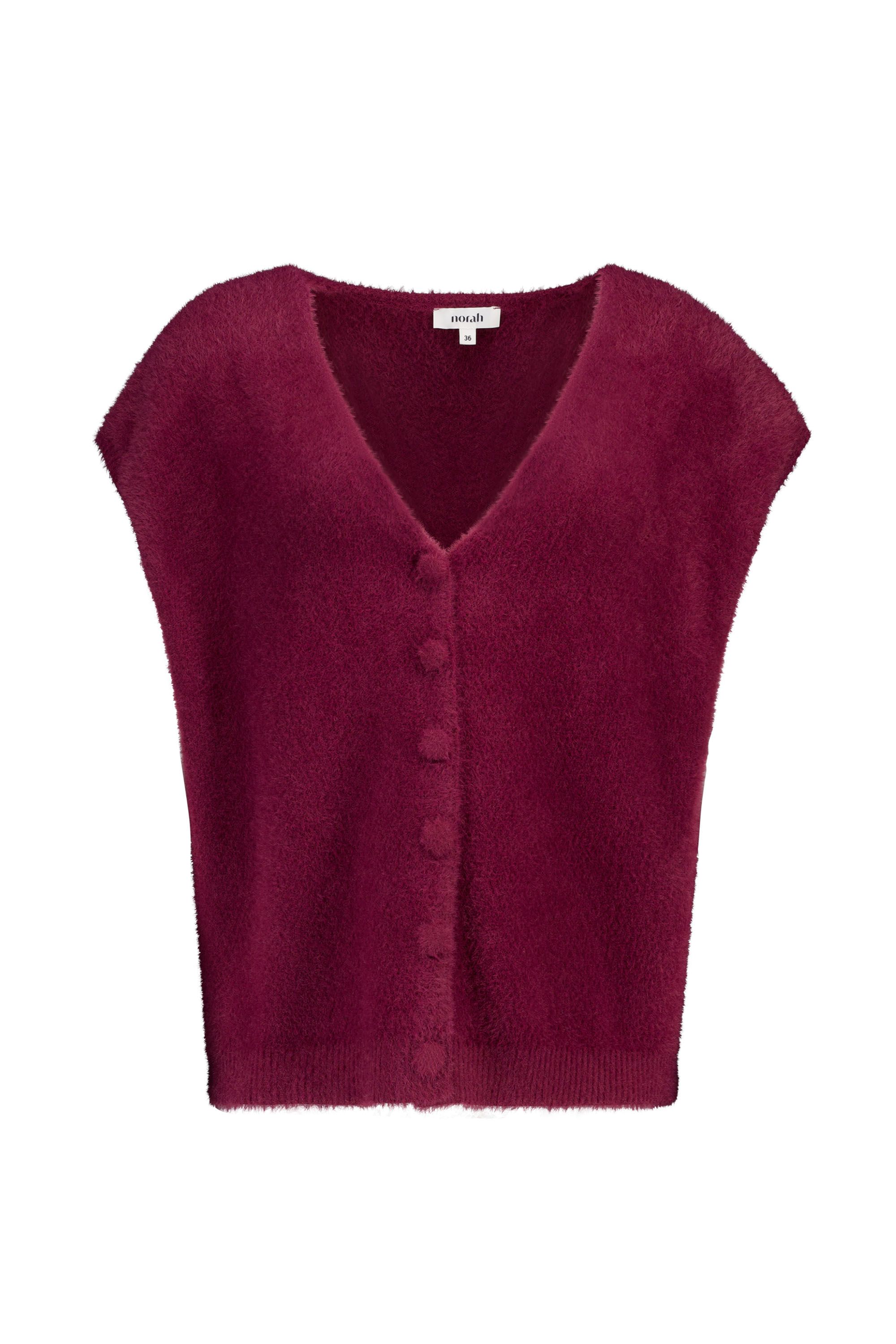 Norah Bordeaux gebreid gilet bordeaux 219224-696