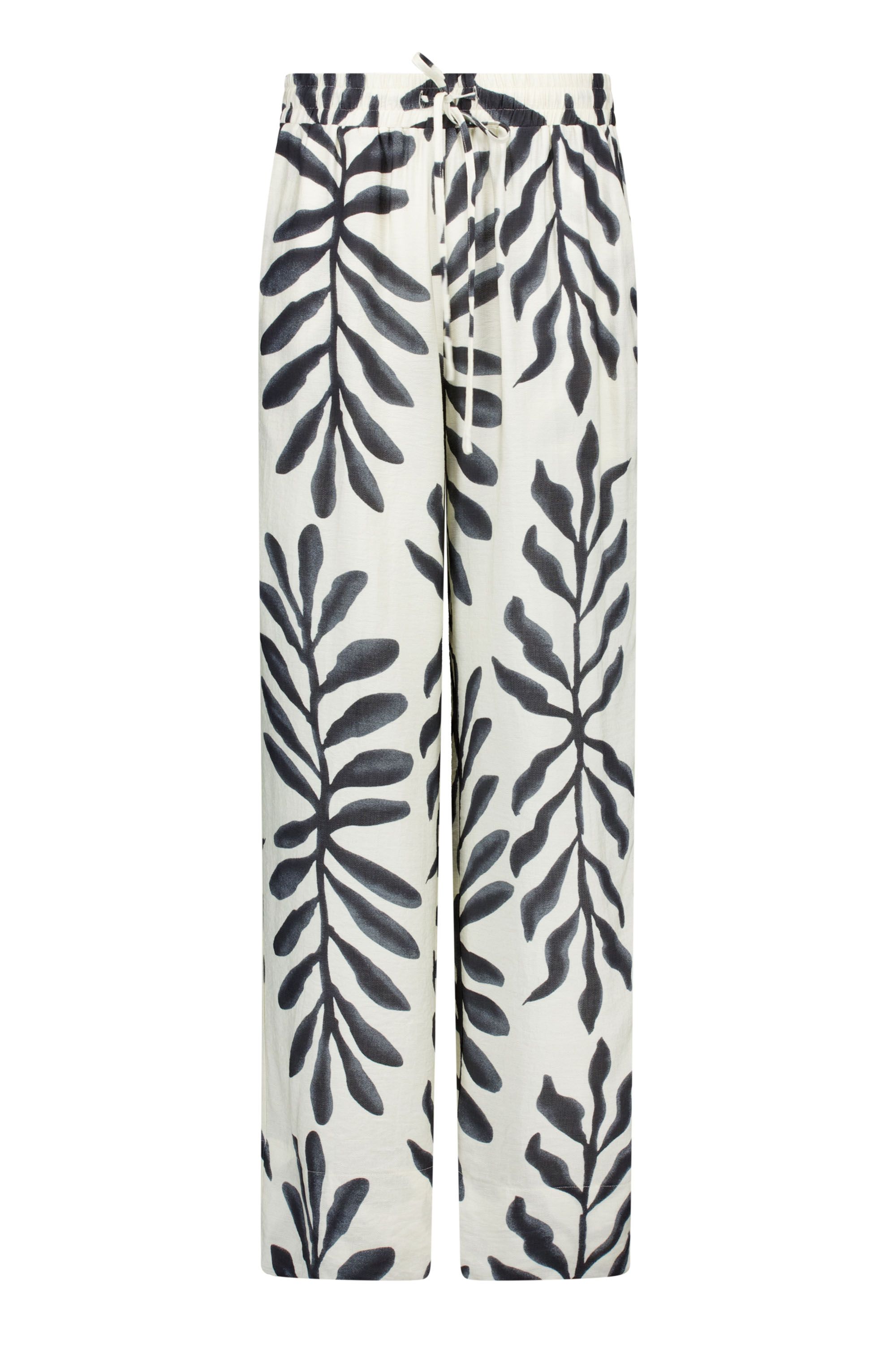 Norah Wide fit broek | Ecru/zwart ecru/black 219228-170