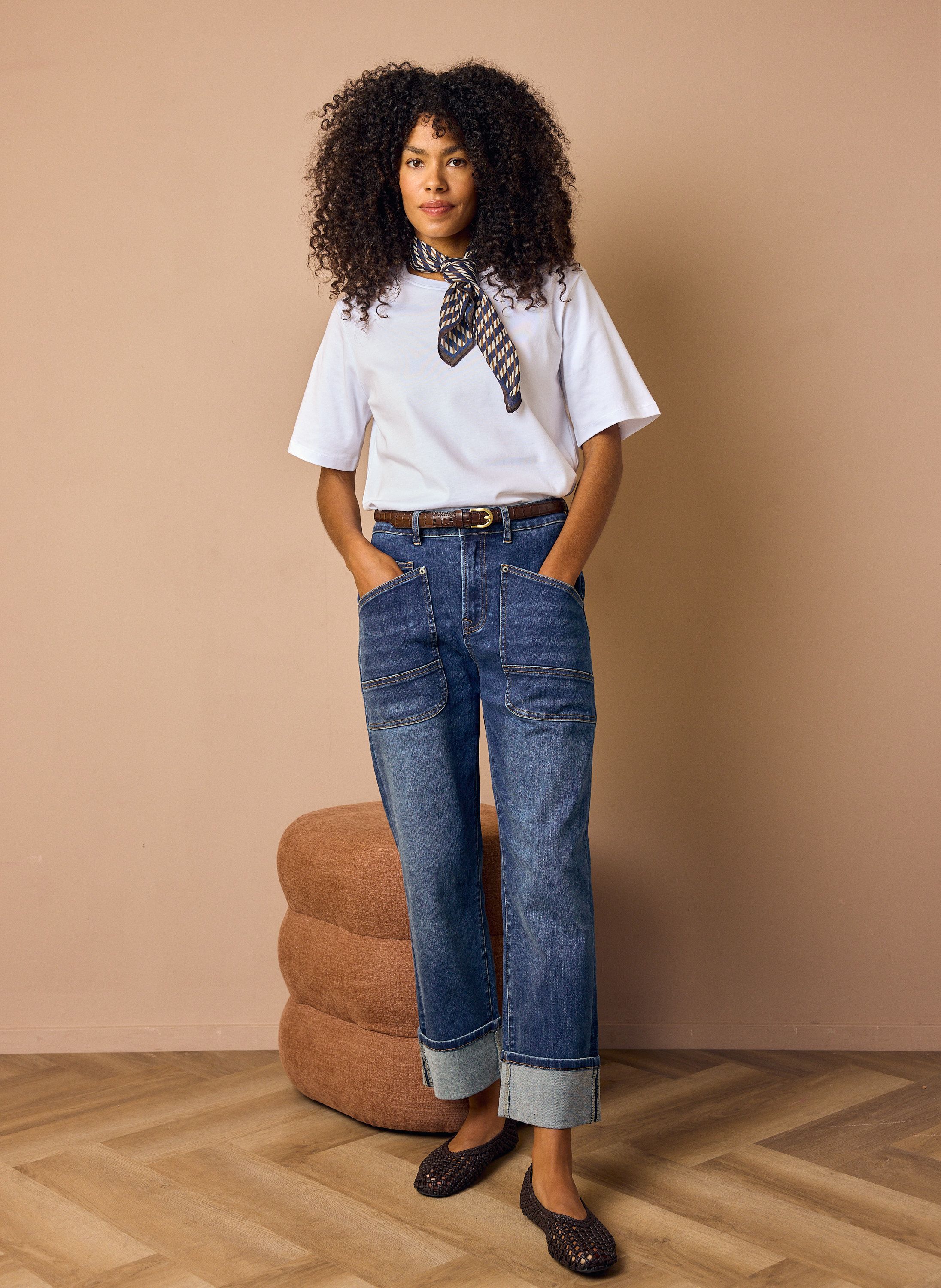 Norah Puck jeans | Relaxed | Blauw | L28 mid denim 219233-479
