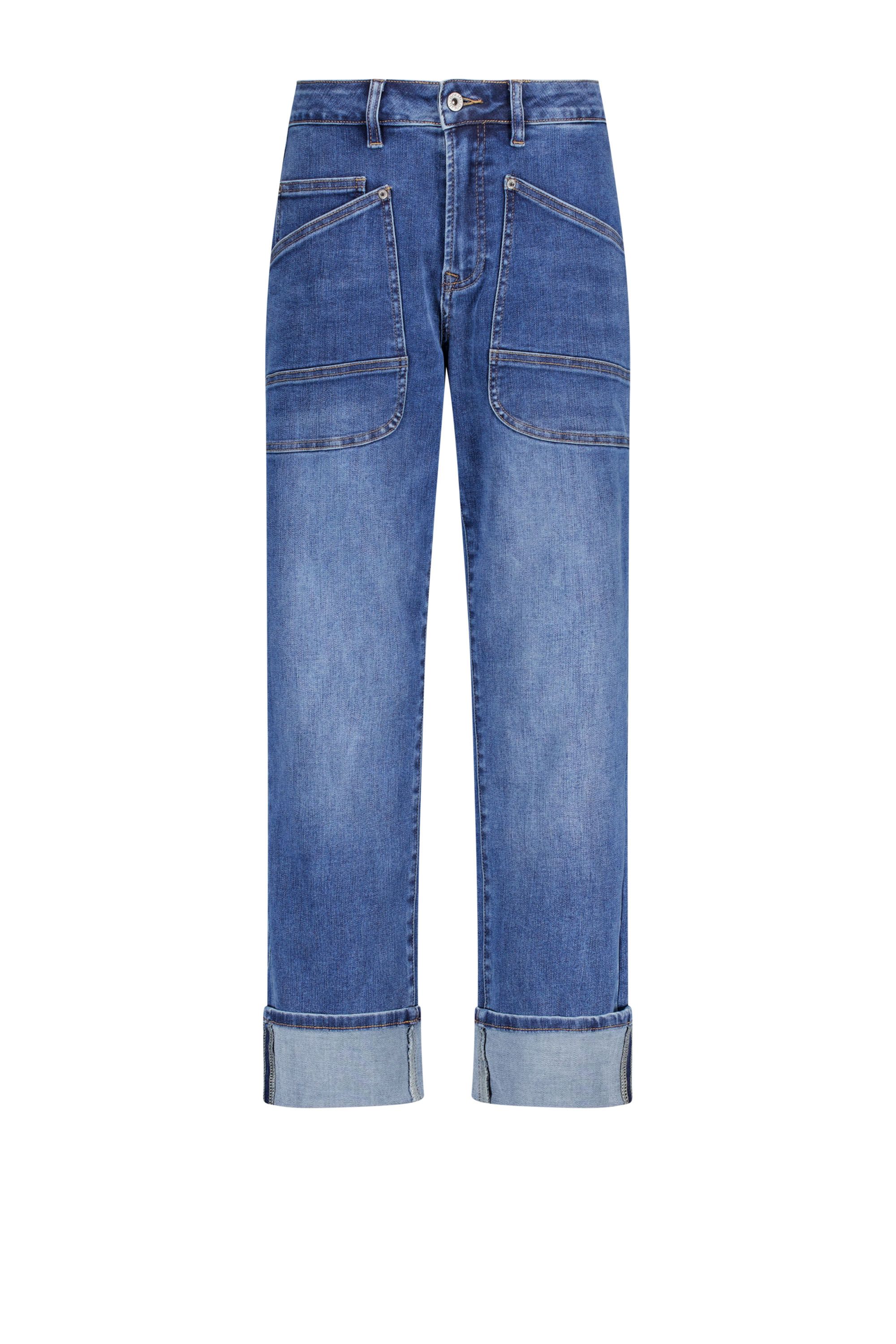 Norah Puck jeans | Relaxed | Blauw | L28 mid denim 219233-479