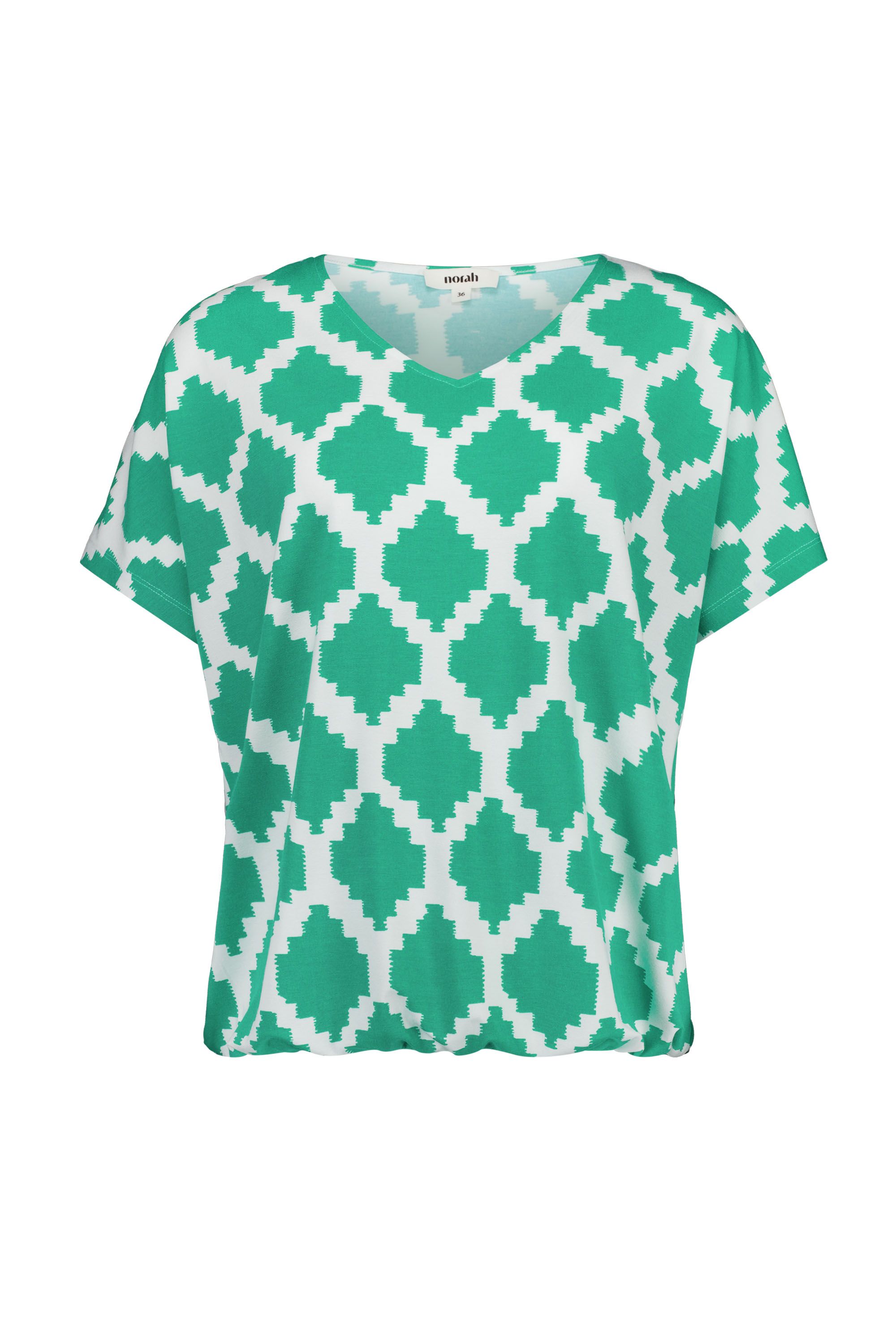Norah Groen shirt met grafische print jade 219245-574