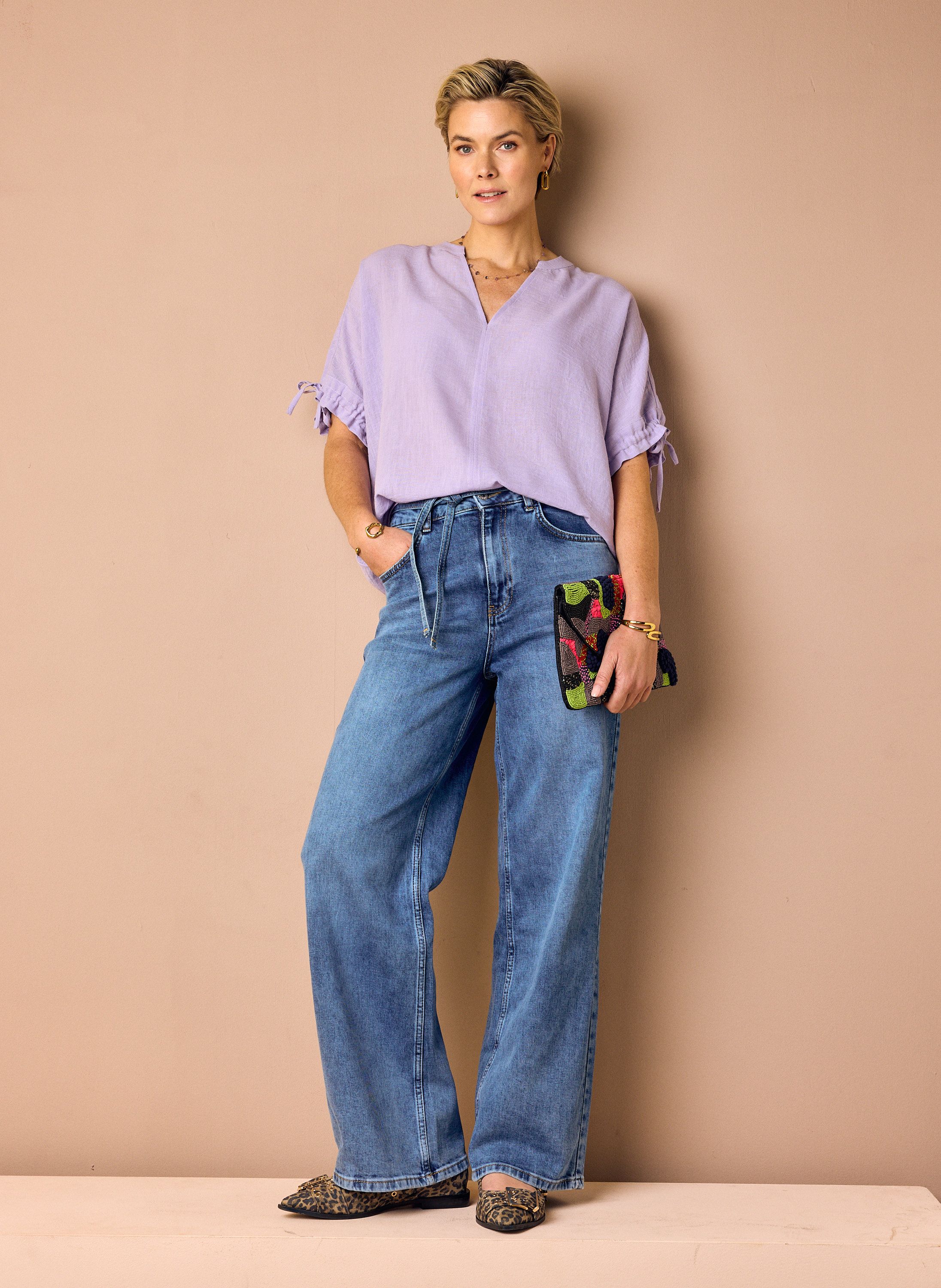 Norah Wyna jeans | Wide | Blauw | L31 mid denim 219252-479