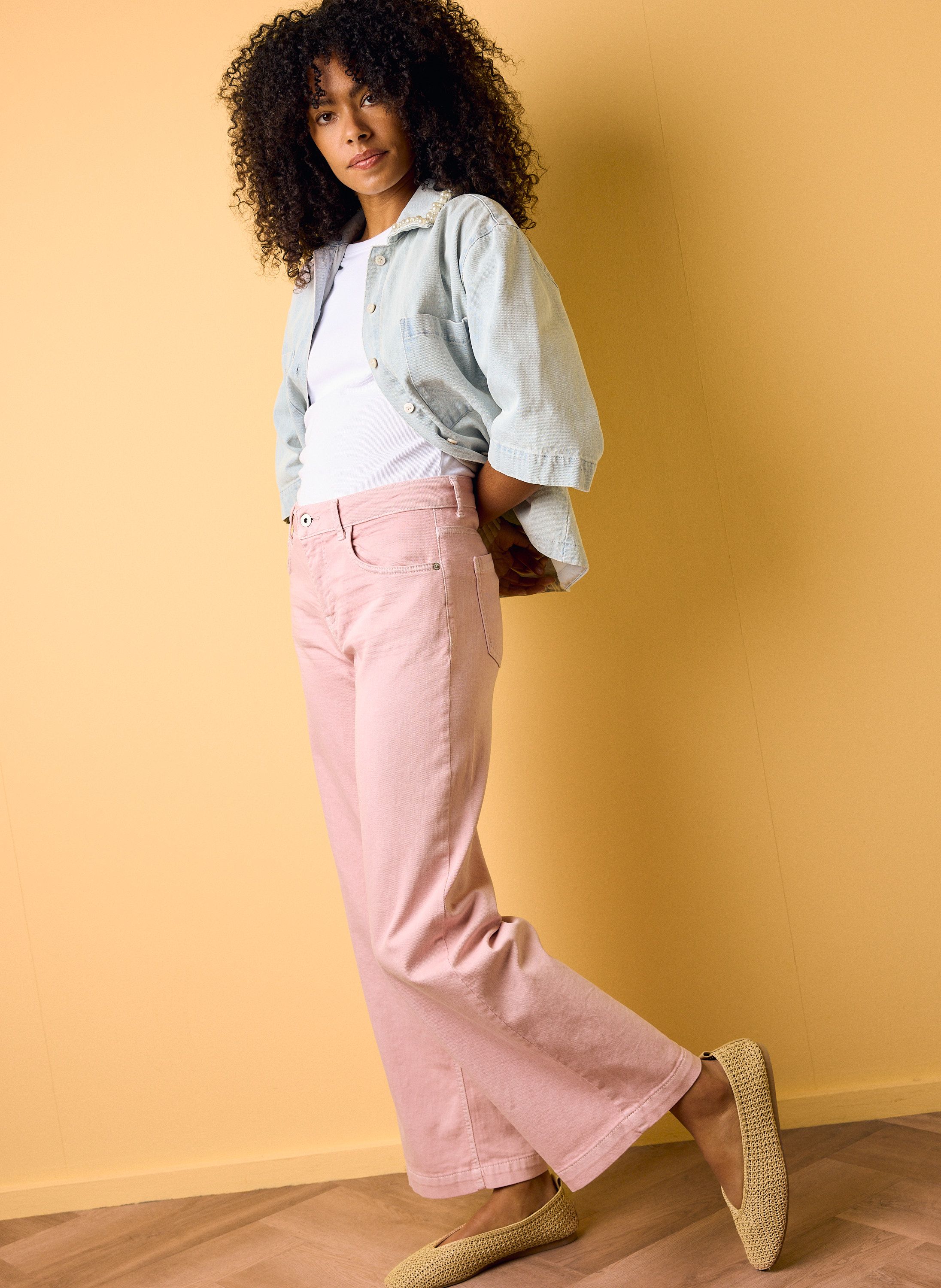 Straight fit jeans | Roze | L29