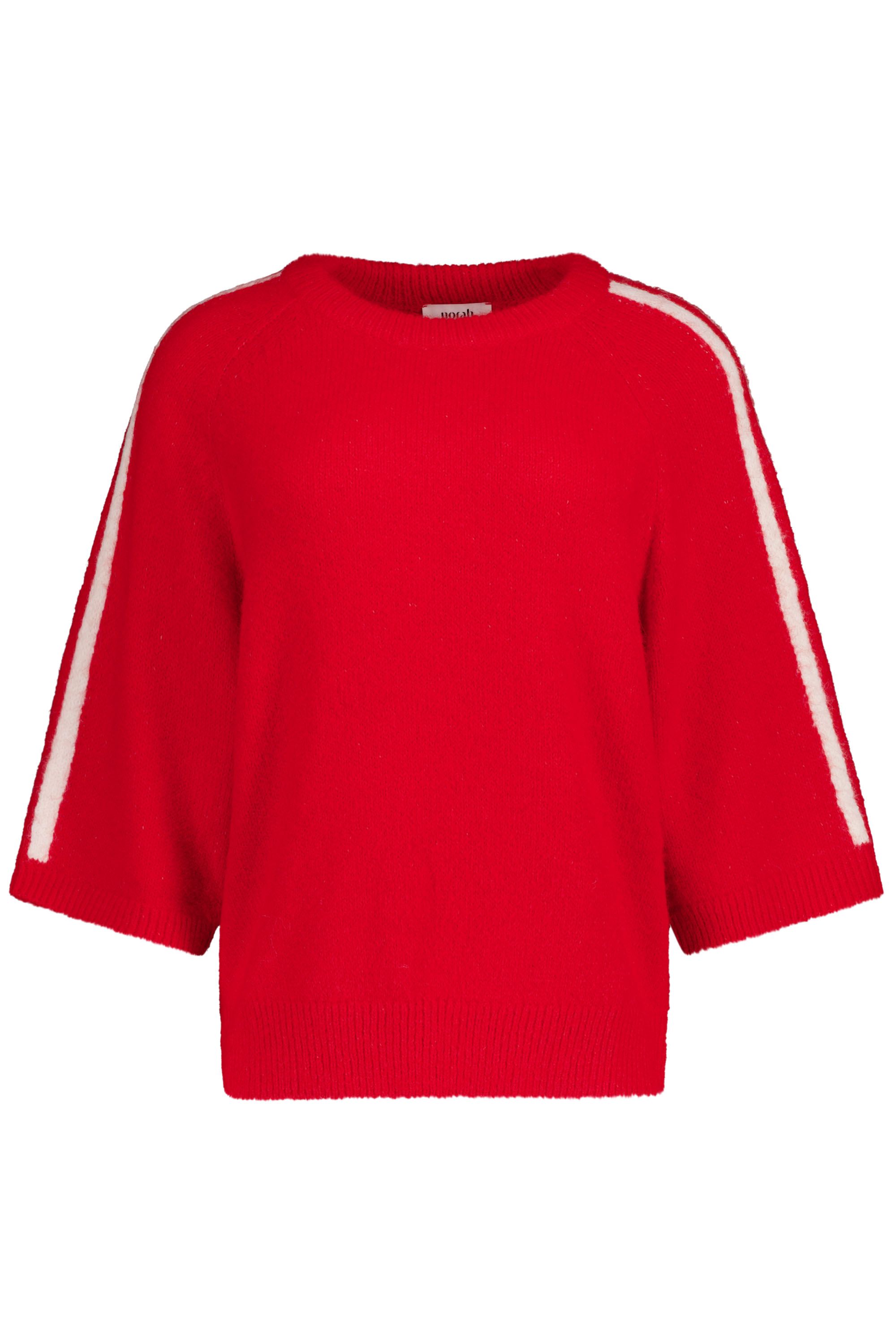 Norah Rode trui met contrasterende strepen red 219256-600