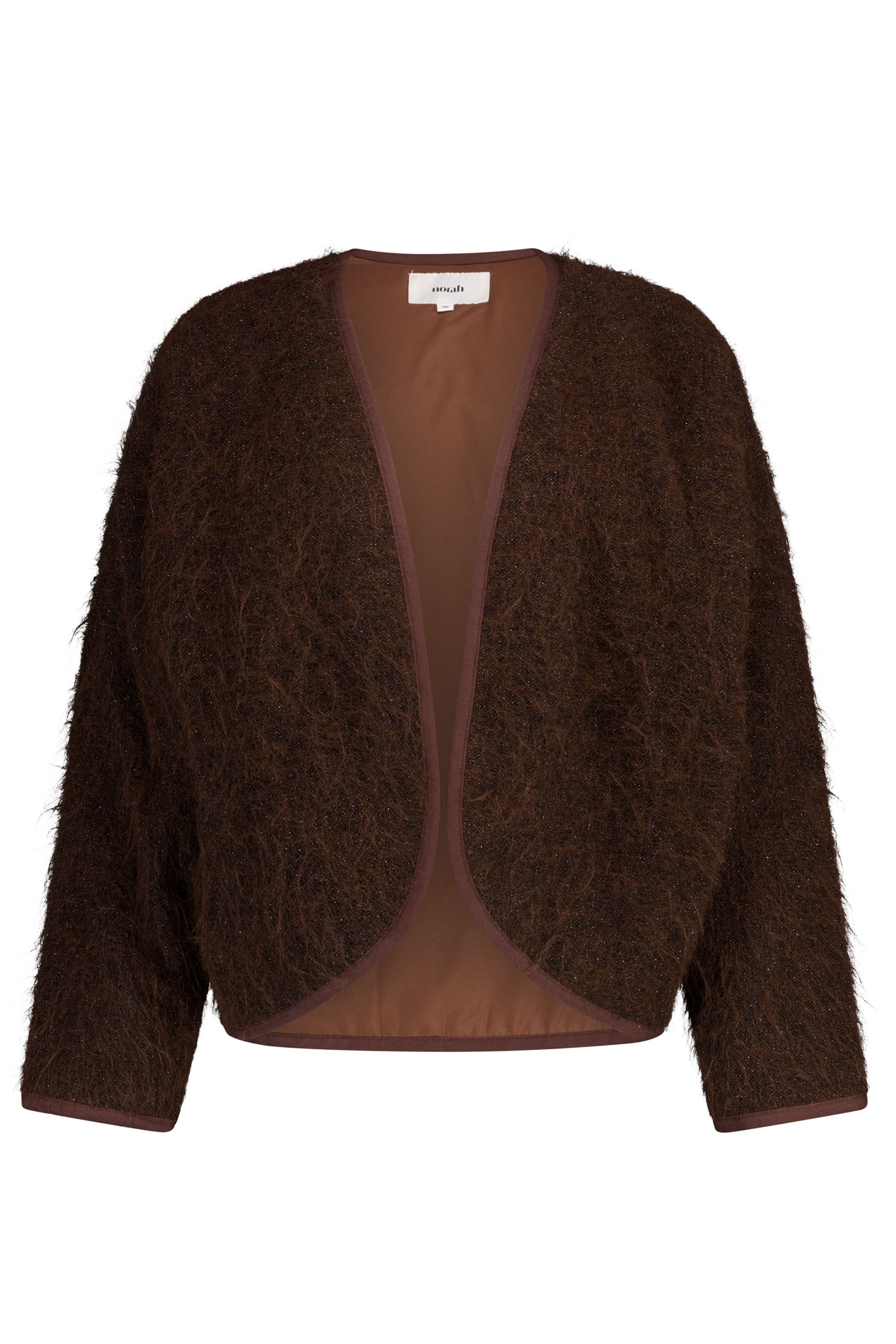 Norah Bruin jasje met lurex brown 219294-200