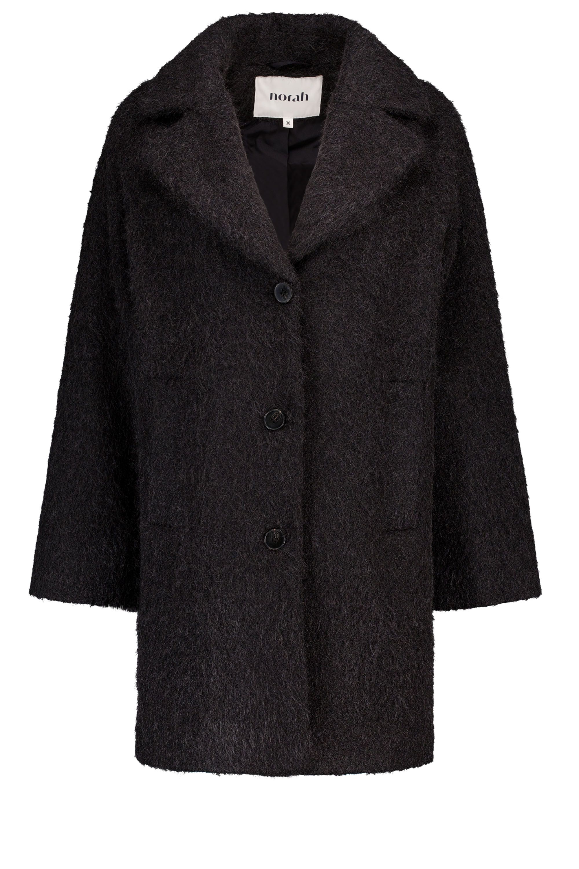 Norah Zwarte jas met reverskraag black 219295-001