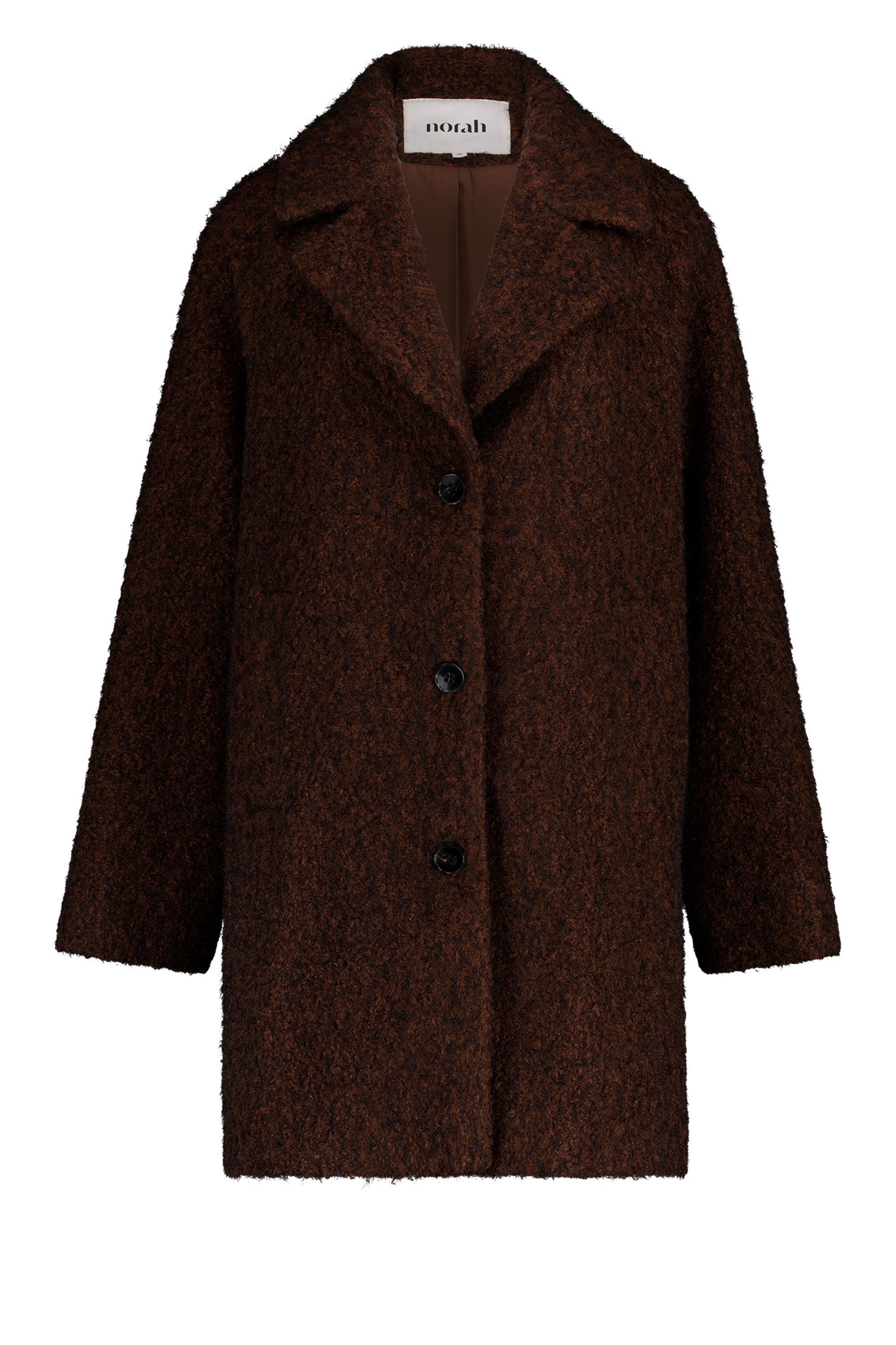 Norah Bruine bouclé jas brown/black 219295-230-34