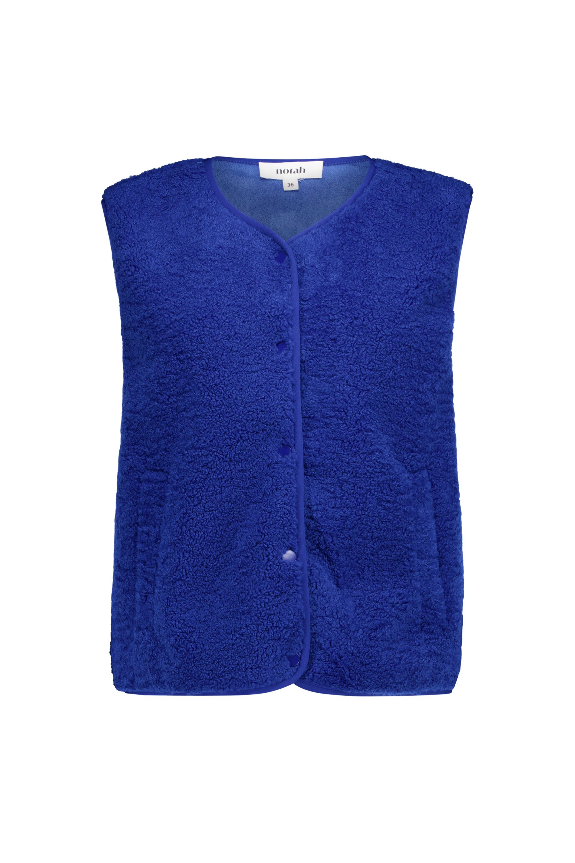 Norah Kobaltblauw teddy gilet cobalt 219303-468