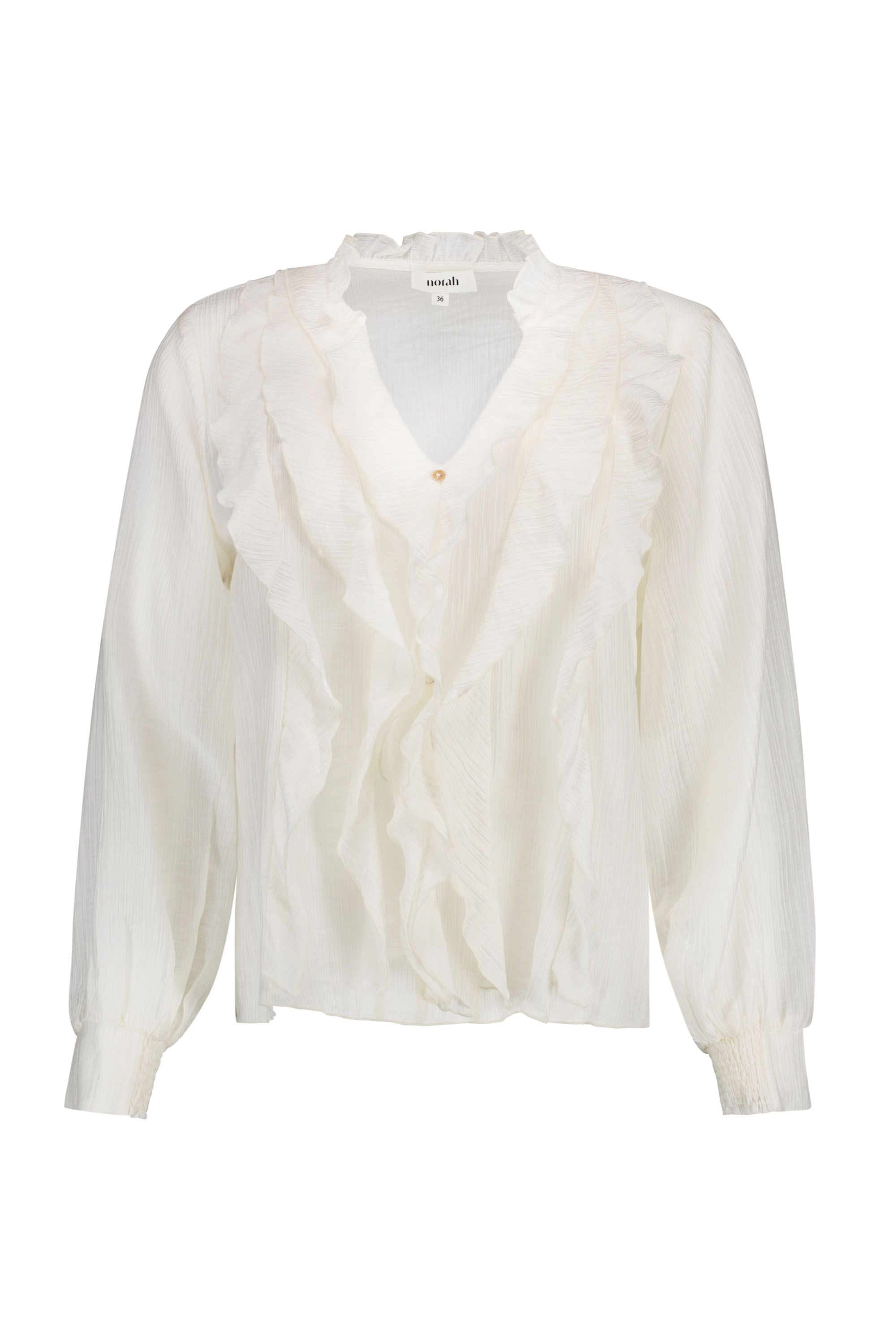Norah Off-white blouse met ruffles off-white 219317-101