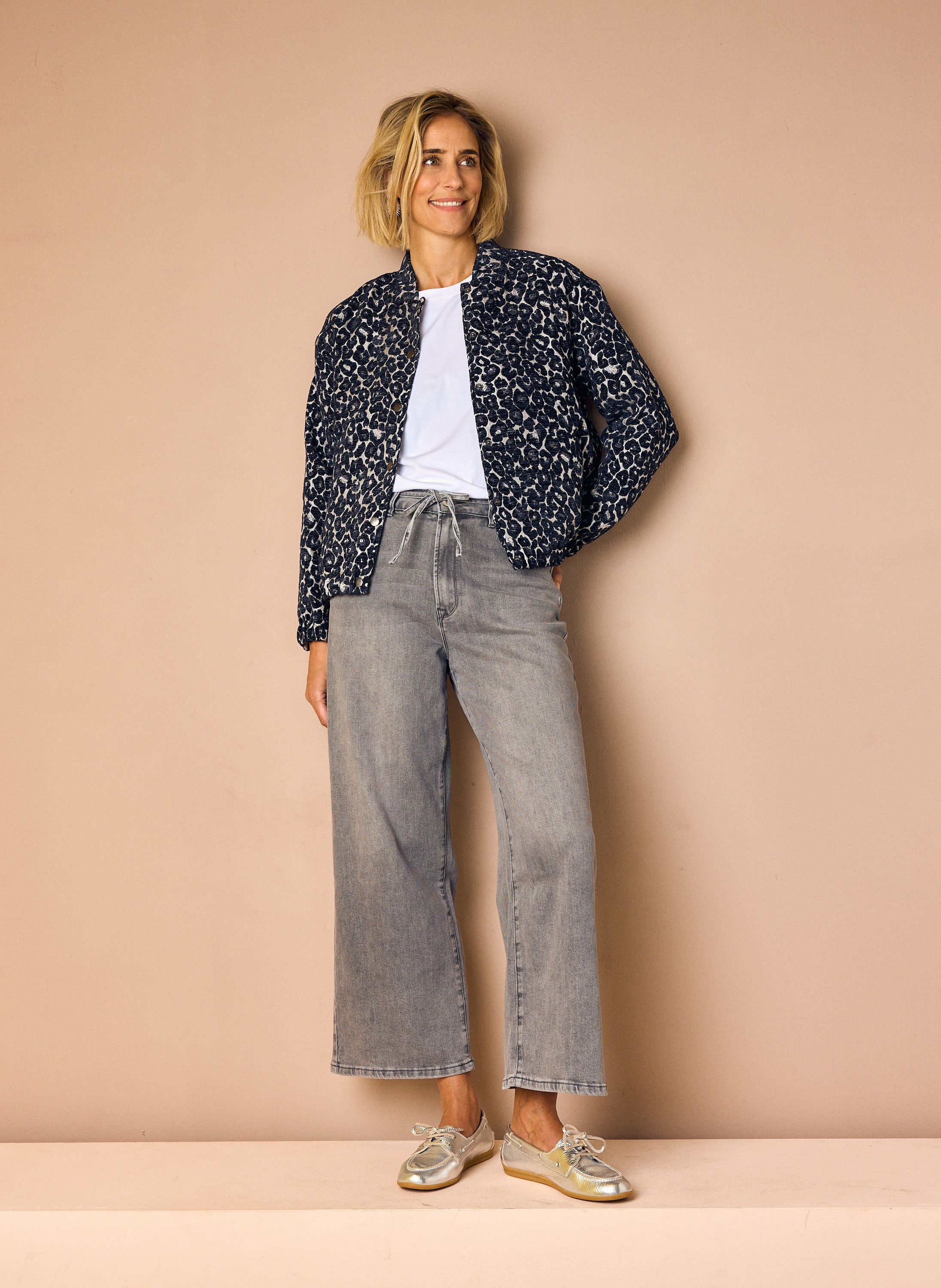 Norah Wies jeans | Wide | Grijs | L28 grey denim 219332-046