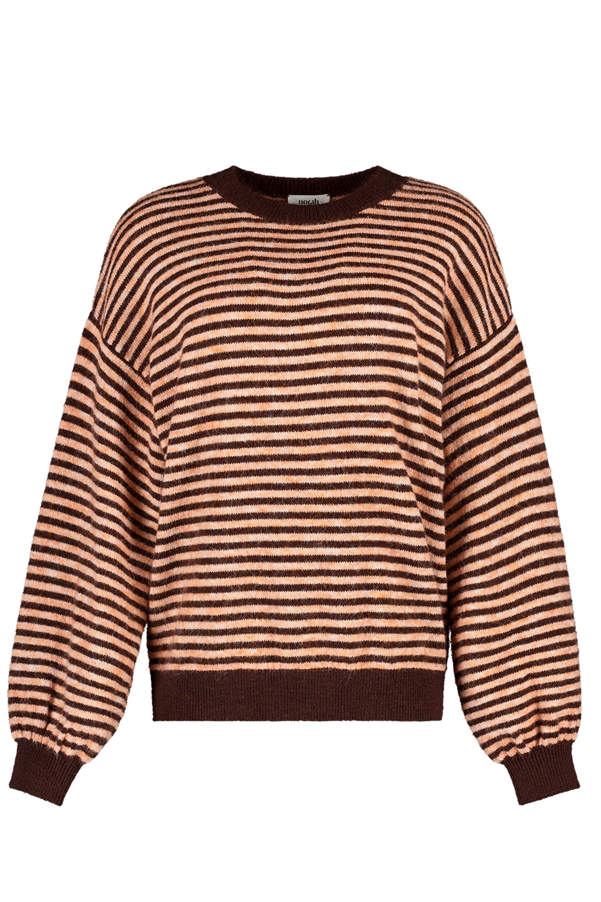 Norah Bruin/oranje gestreepte trui brown/orange 219344-237
