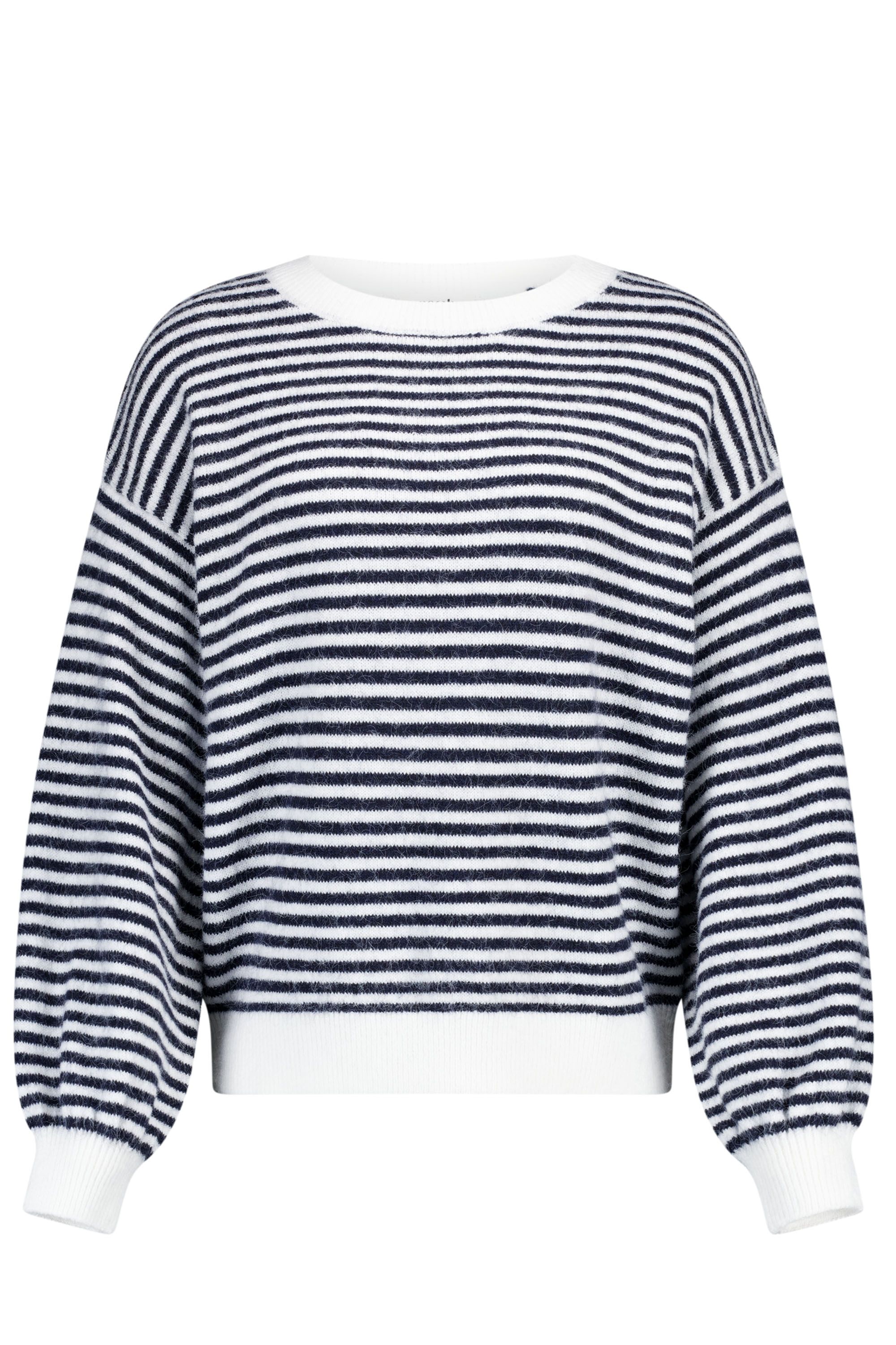Norah Zwart/wit gestreepte trui blue/white 219344-431
