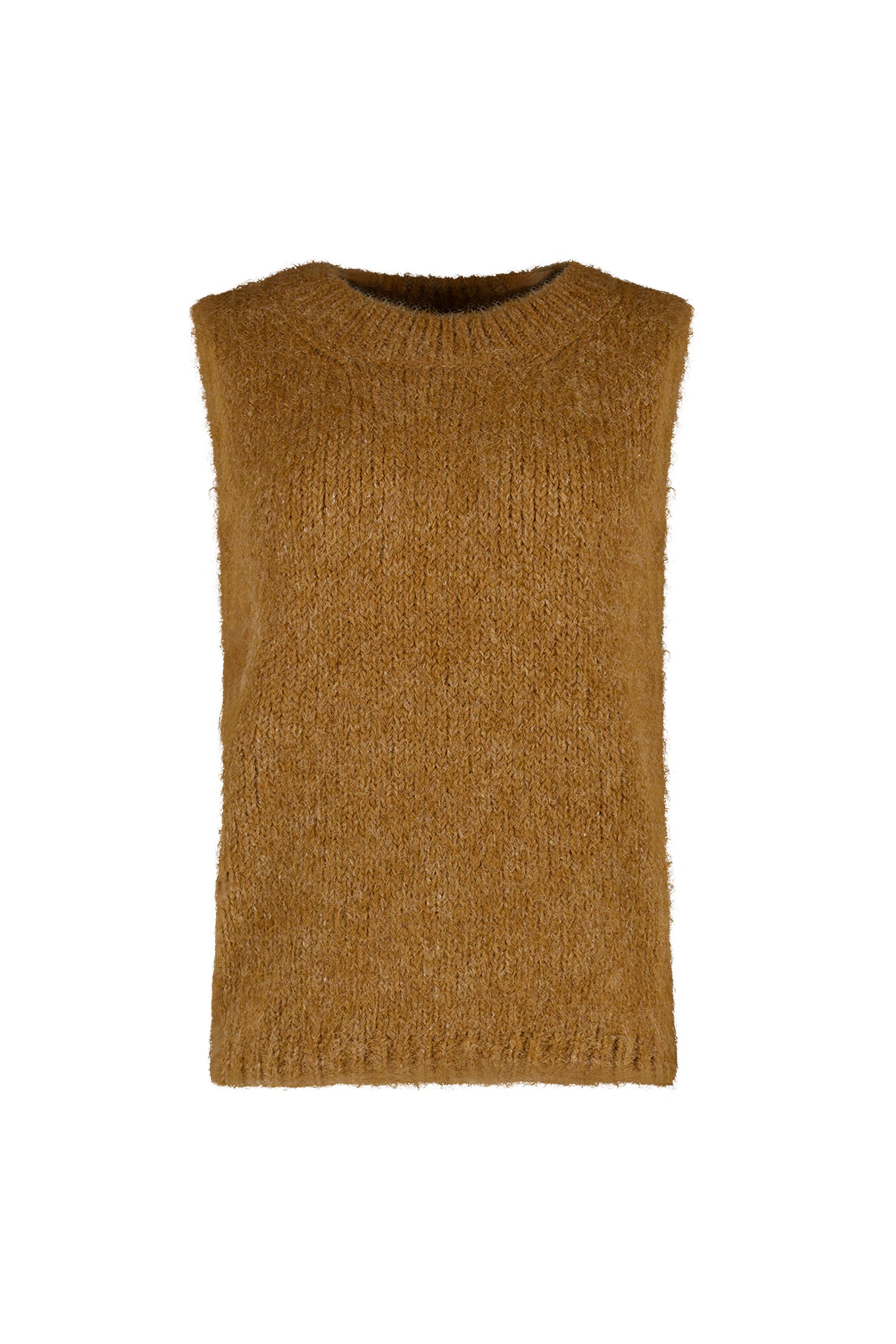 Norah Mosterdkleurige gebreide spencer mustard 219352-373