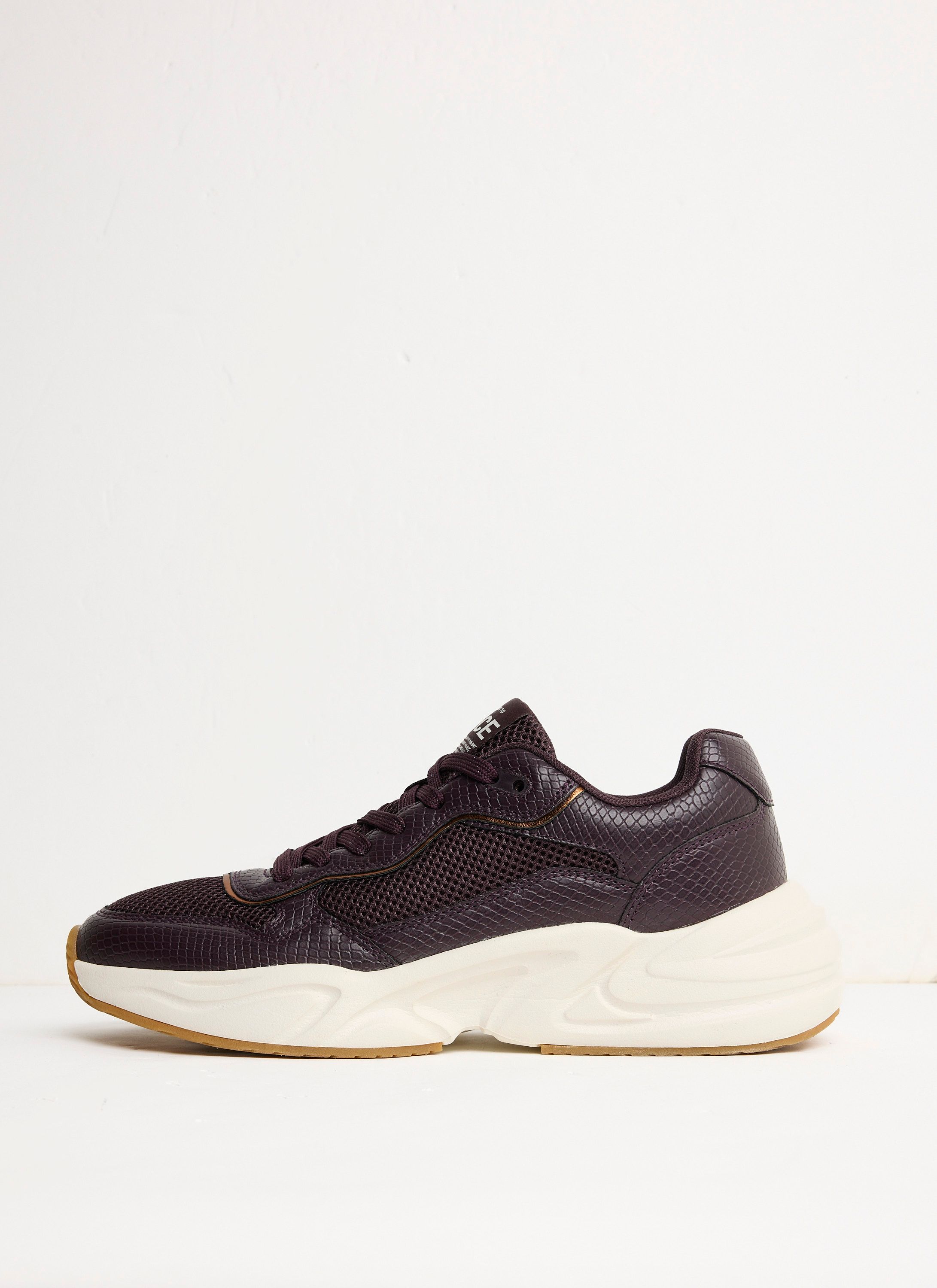 Norah Paarse sneaker met mesh details bordeaux 219359-696