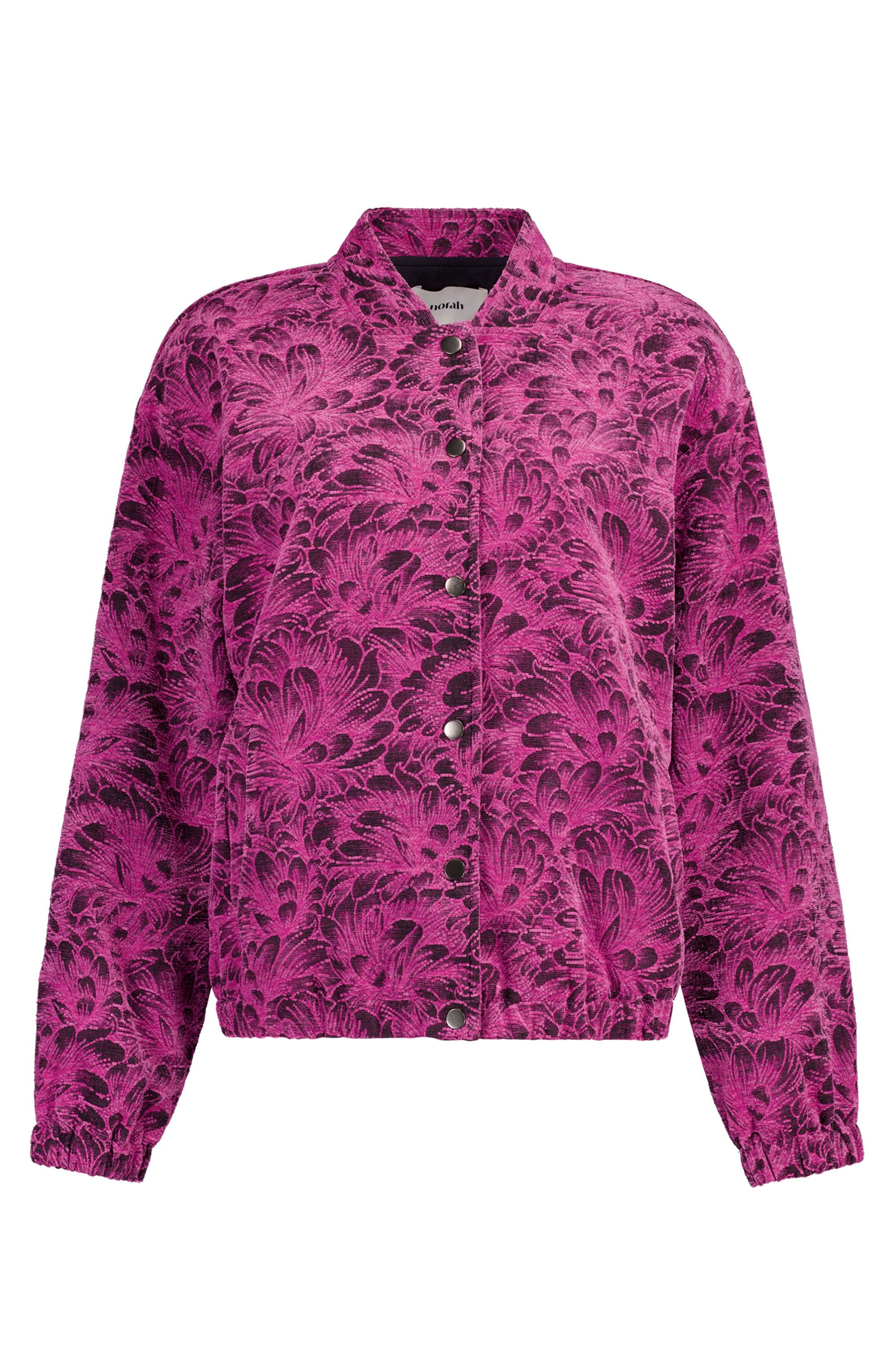 Norah Roze jasje met bloemen fuchsia/black 219364-958