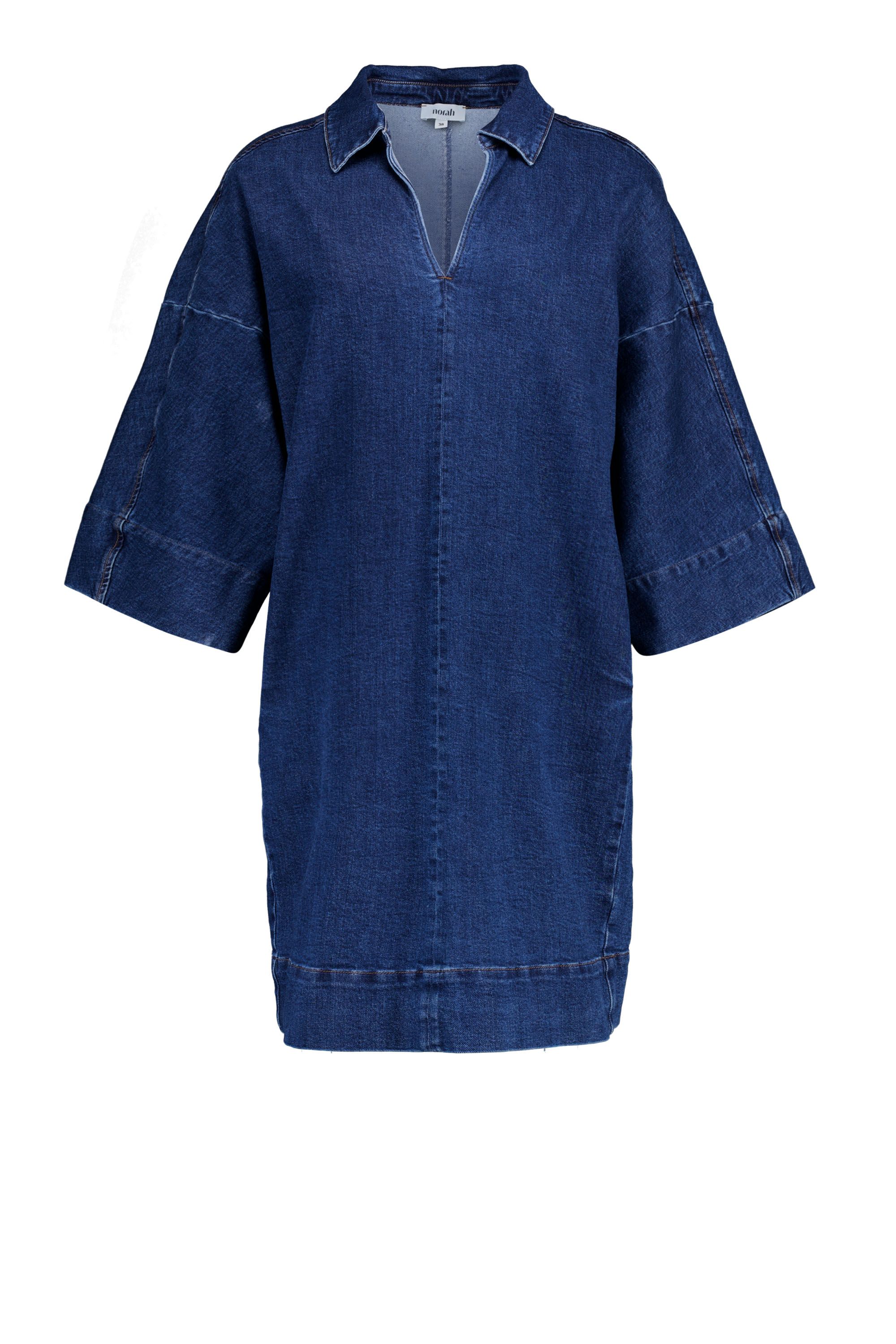 Norah Blauwe midi denim jurk mid denim 219369-479