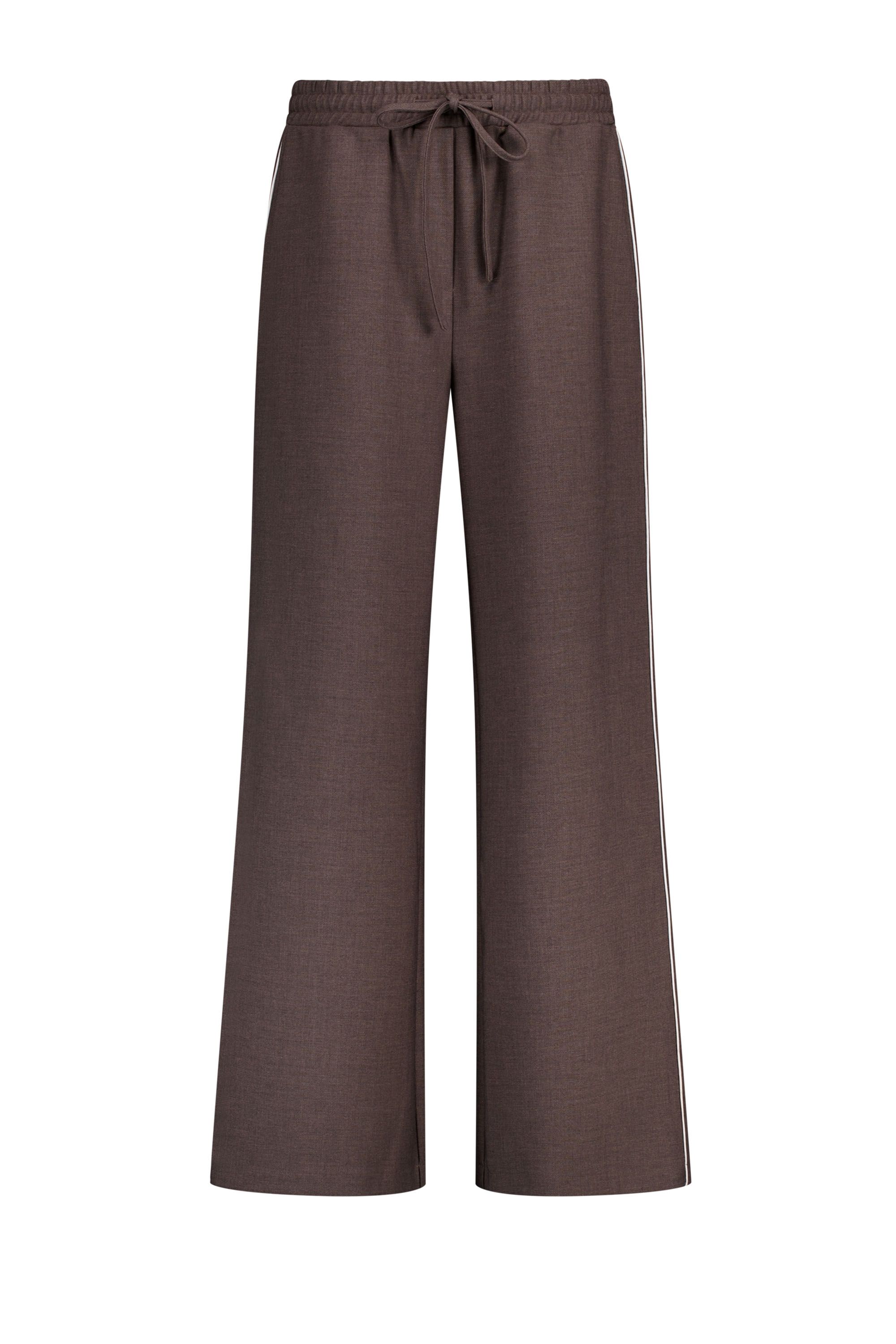 Norah Wide fit broek | Bruin |  L29 dark army 219400-580
