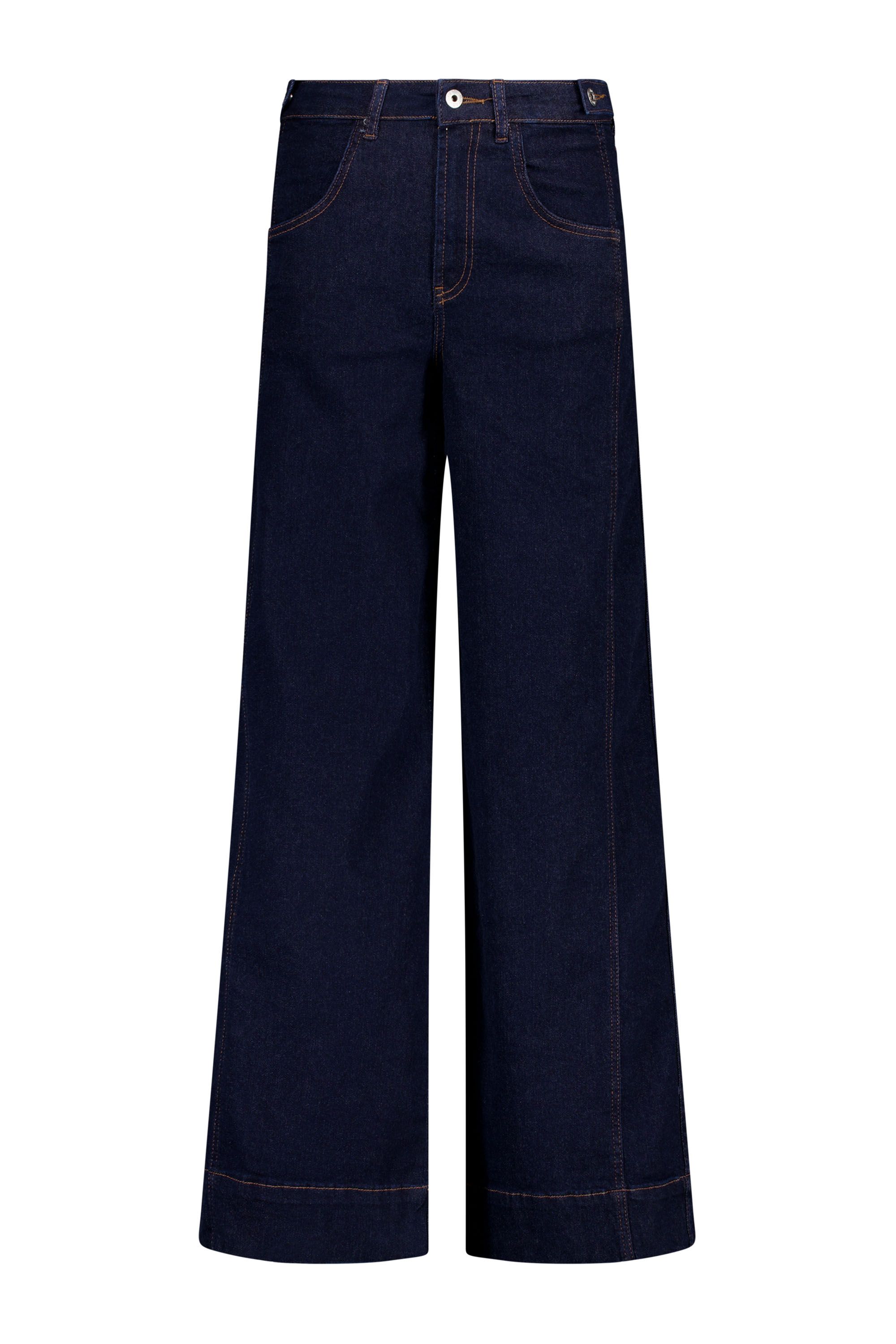 Norah Wieke jeans | Wide | Donkerblauw | L33 indigo denim 219404-484