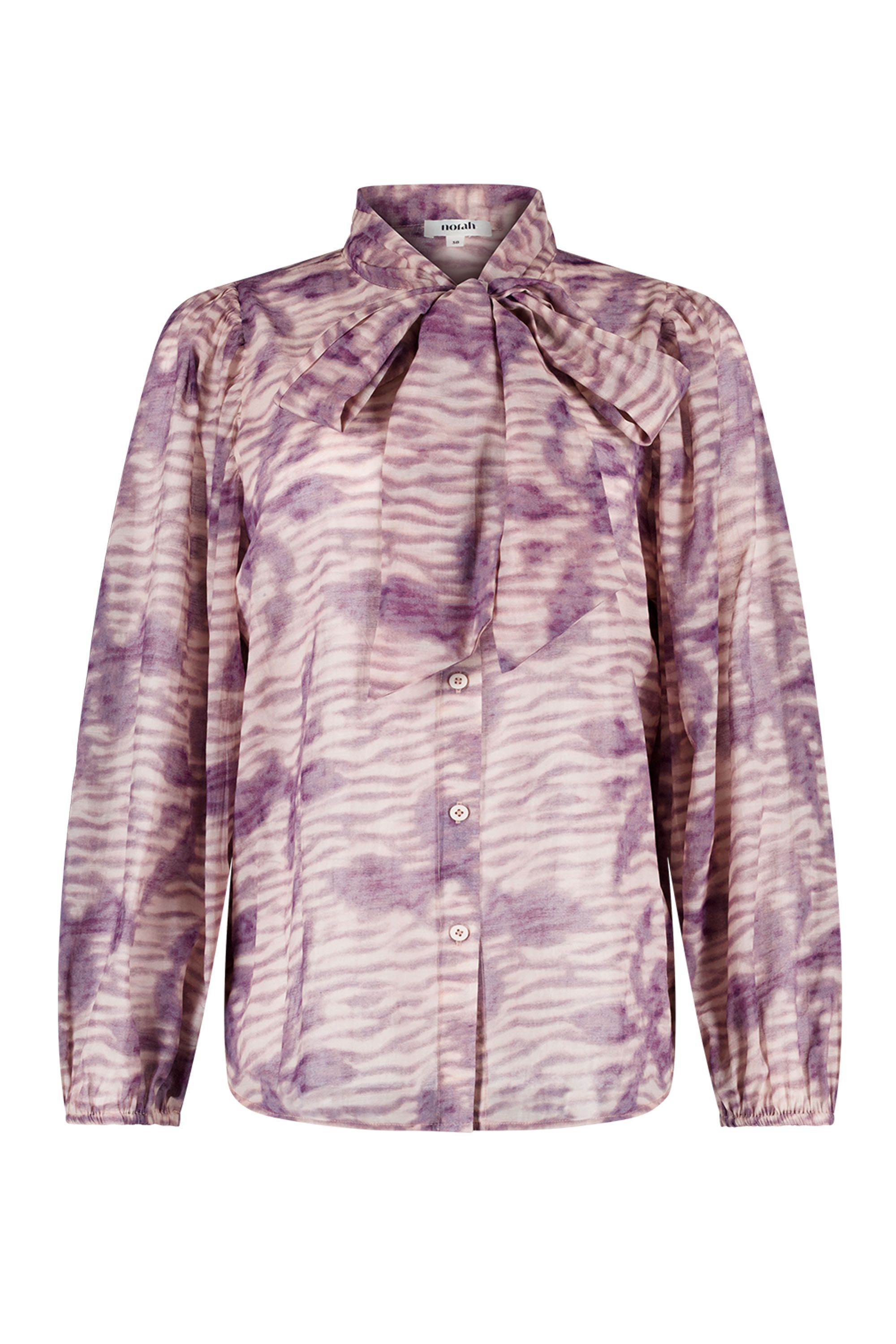 Norah Paarse blouse met grafische print mauve multicolor 219464-808