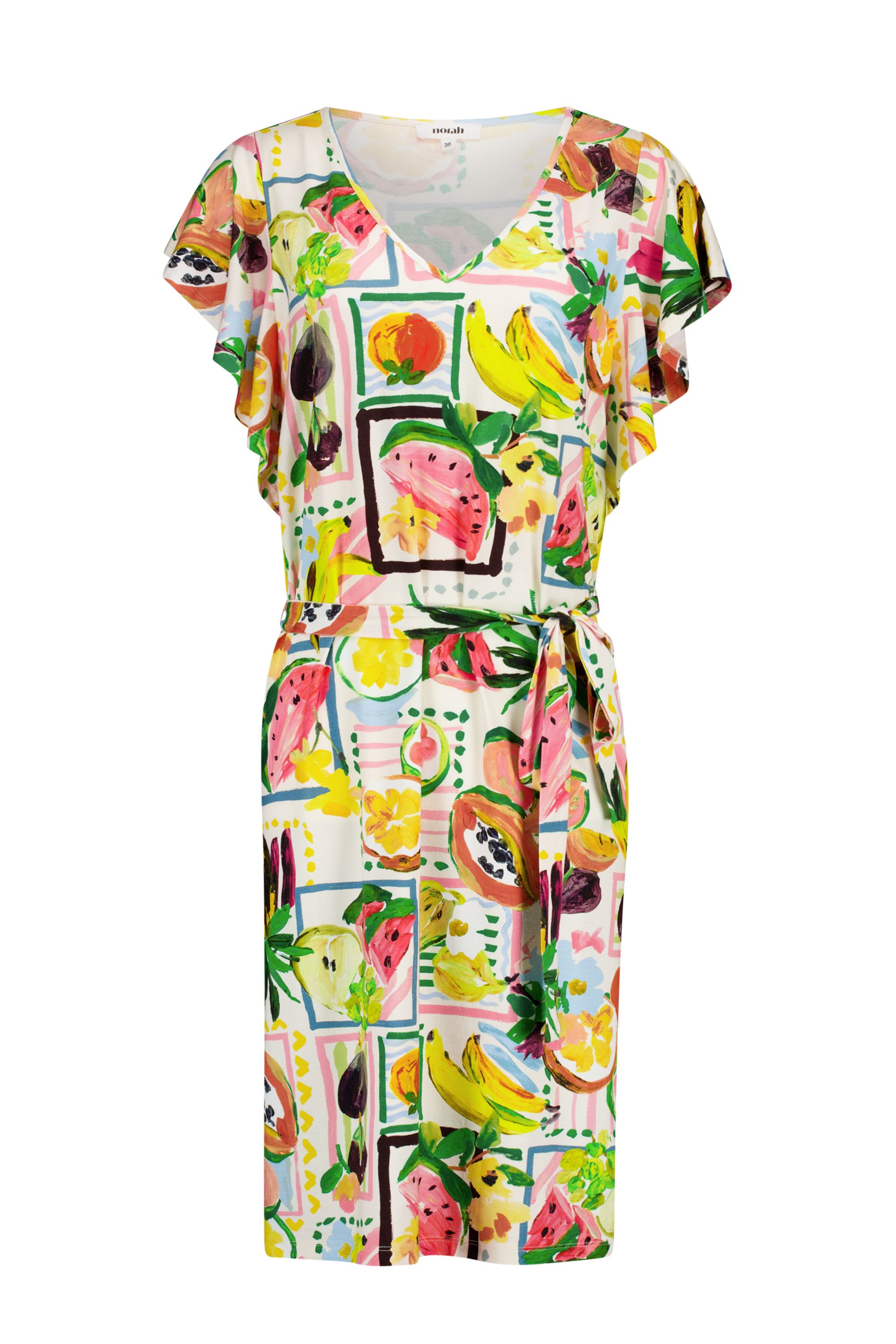 Norah Midi jurk met fruitprint multicolor 219467-002