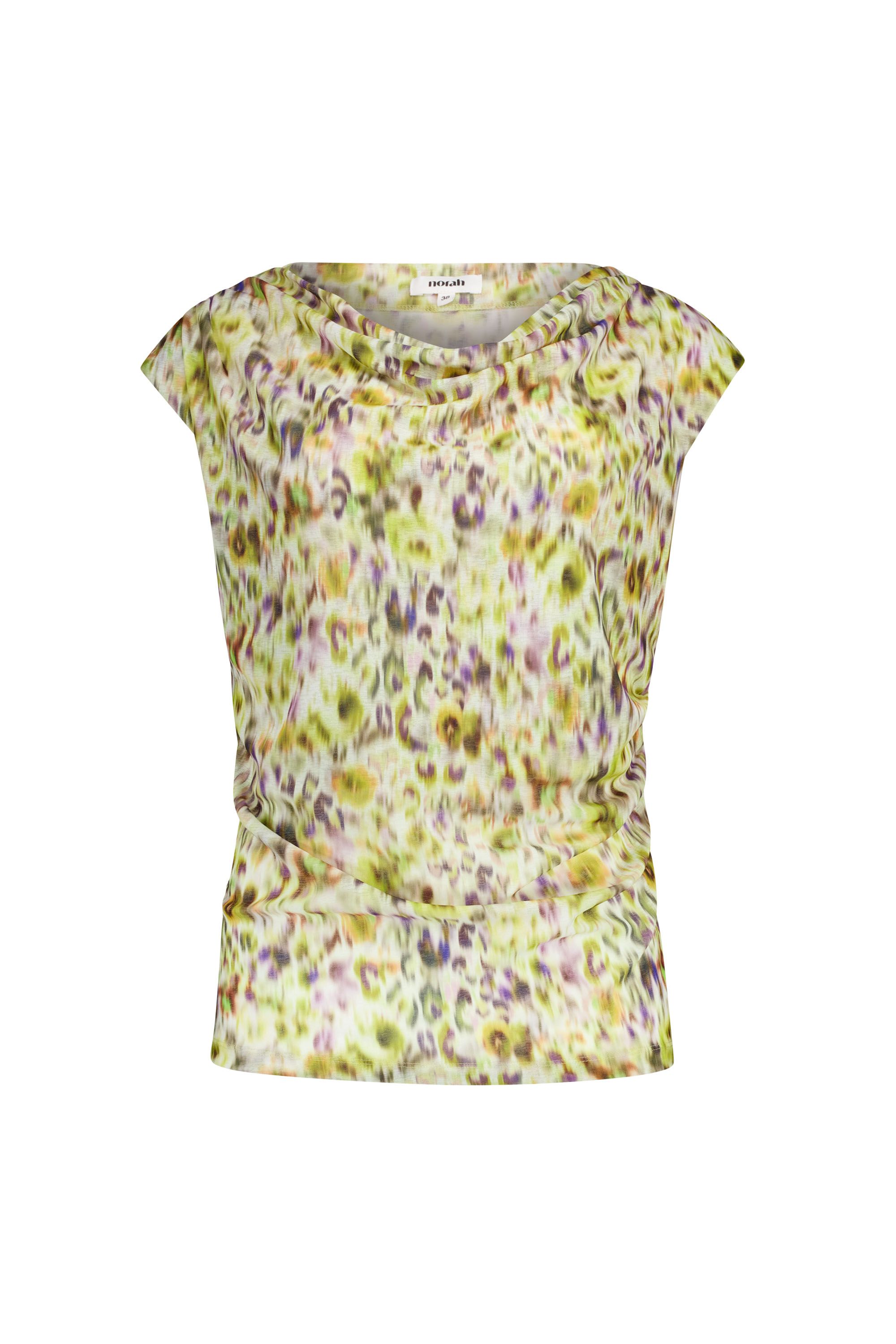 Norah Kleurrijke top met plooien green multicolor 219468-520