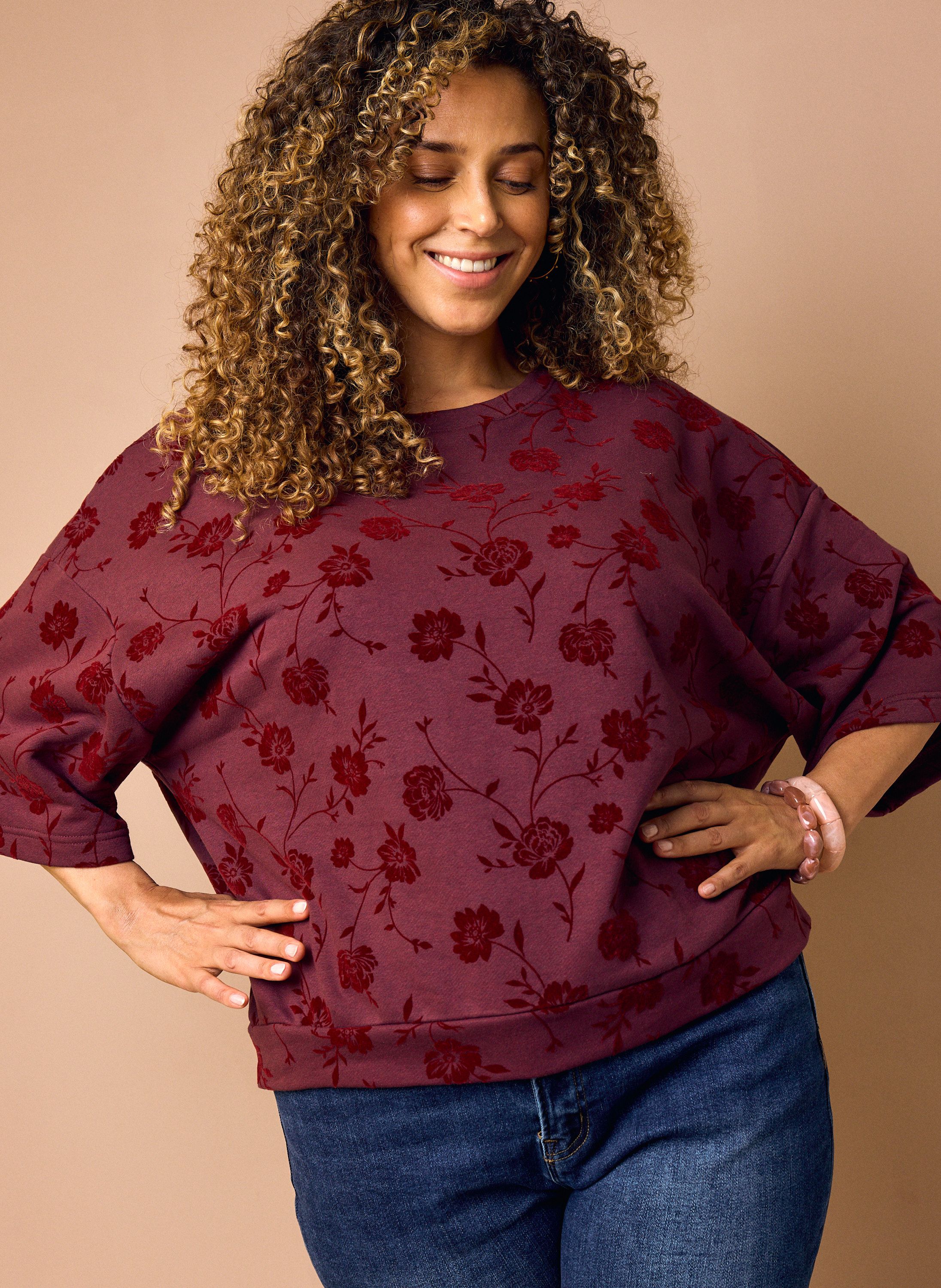 Norah Jumper flowers mauve 219475-803