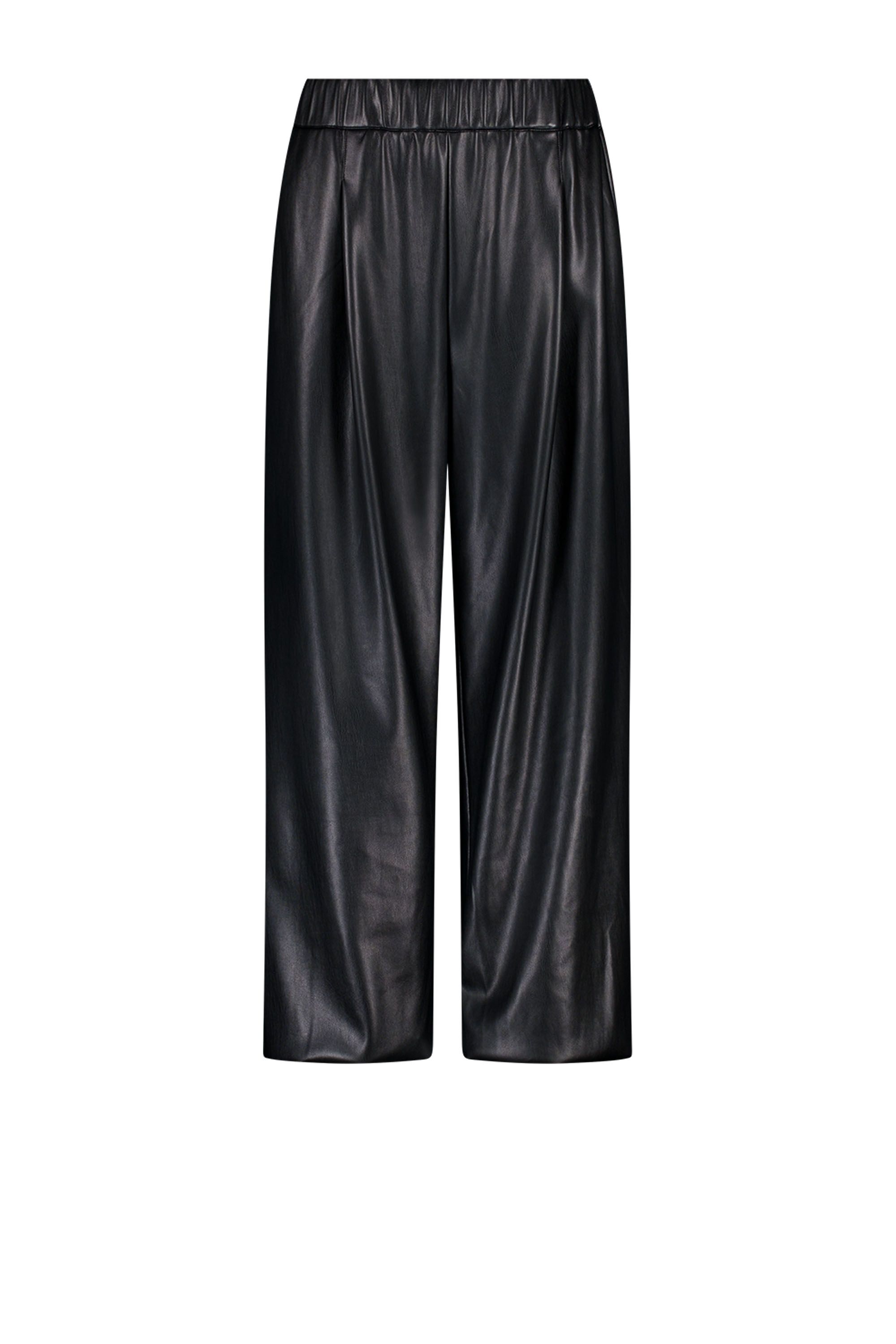 Norah Balloon fit broek | Zwart | Imitatieleer black 219476-001