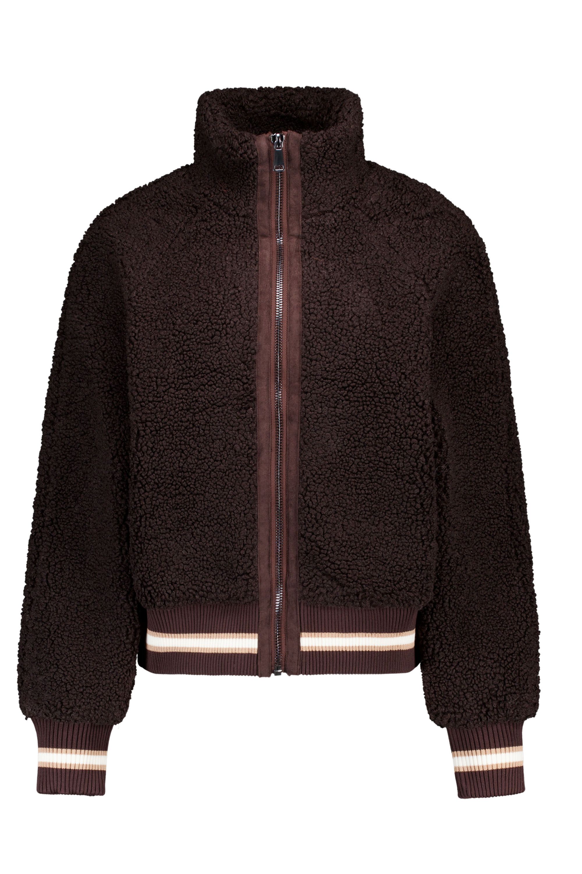 Norah Bruin teddy jasje dark brown 219477-299