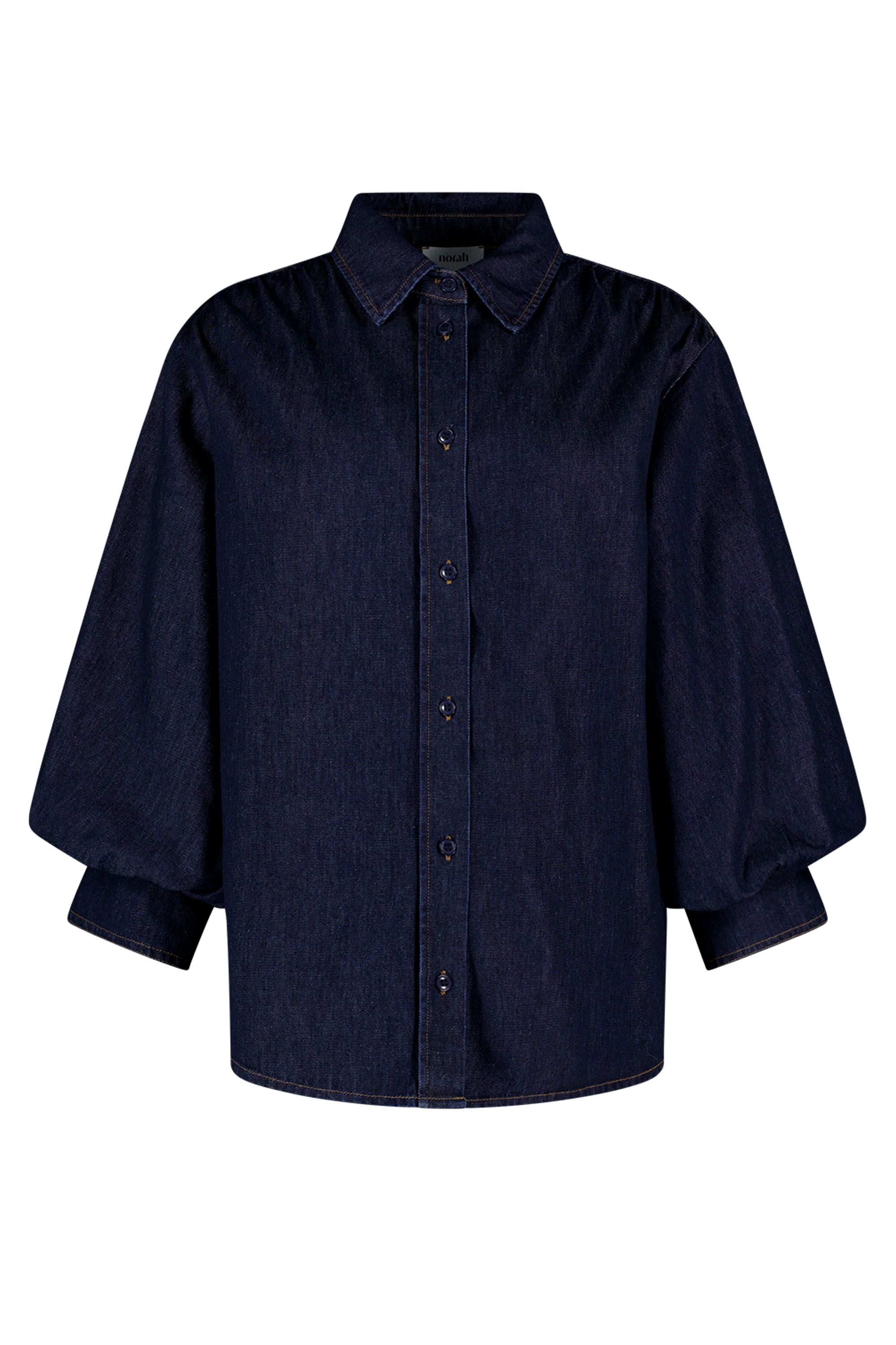 Norah Donkerblauwe denim blouse indigo denim 219488-484