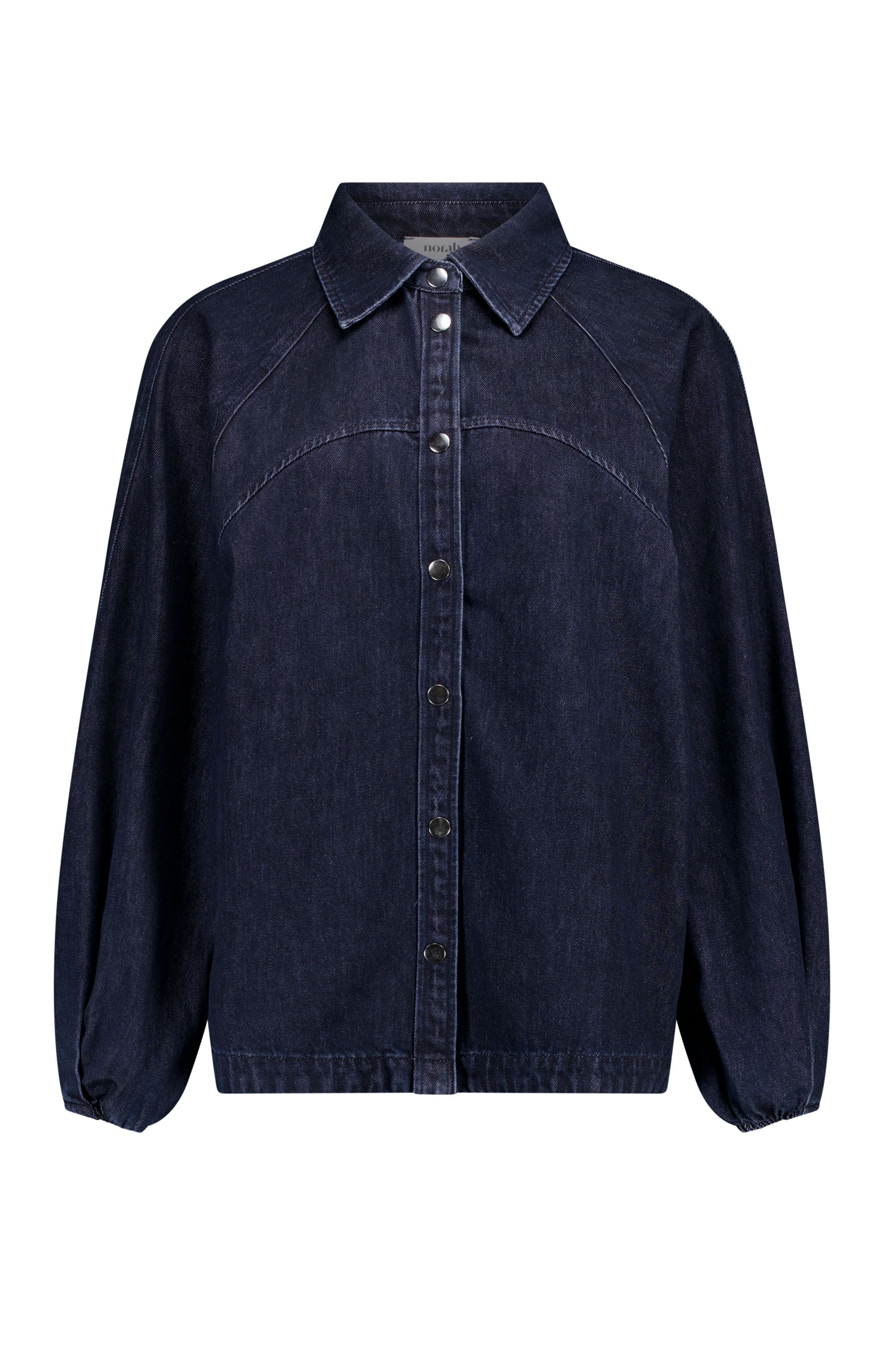 Norah Donkerblauwe denim blouse indigo denim 219490-484