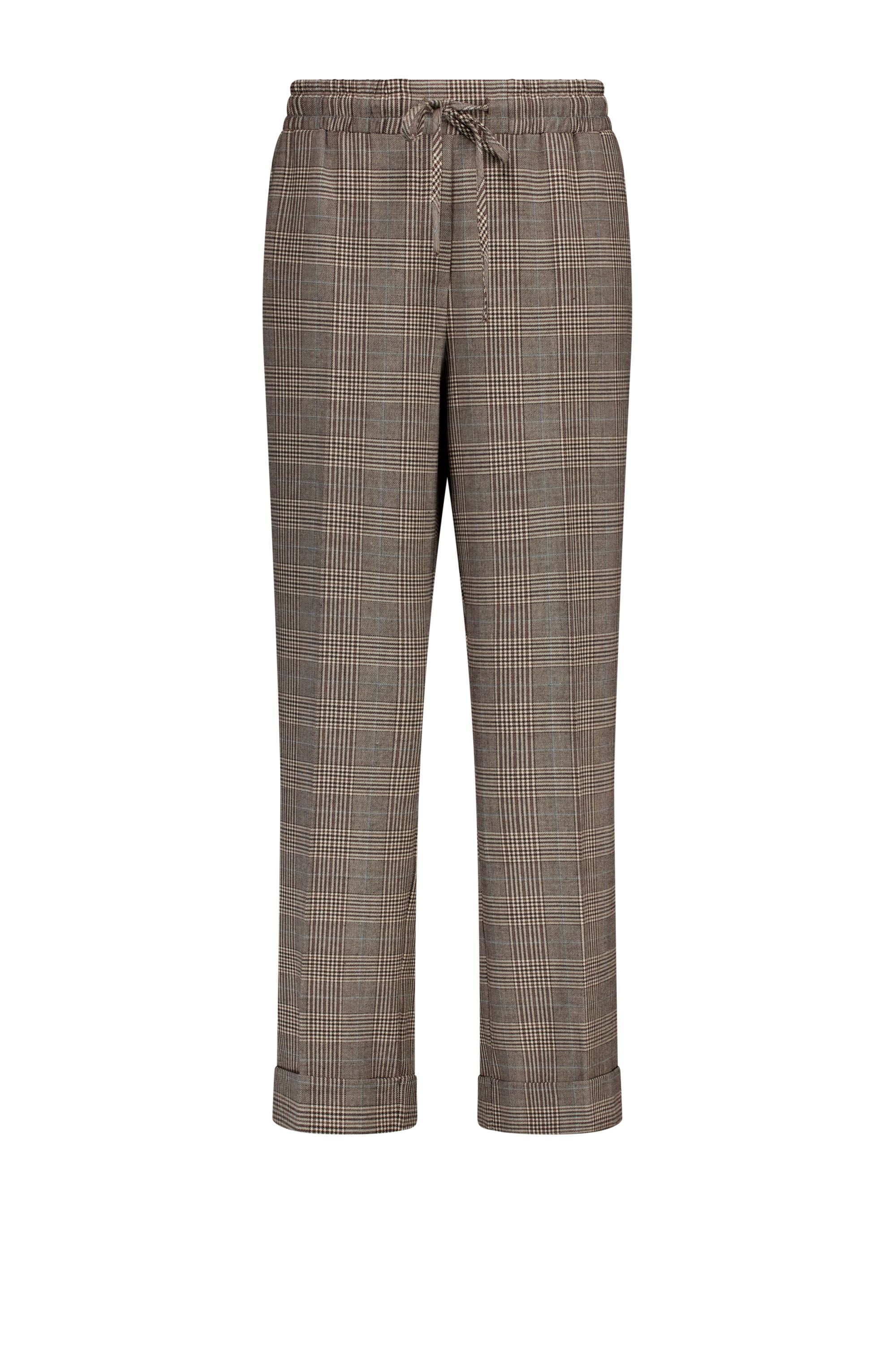 Norah Straight fit broek | Grijs brown multicolor 219495-220
