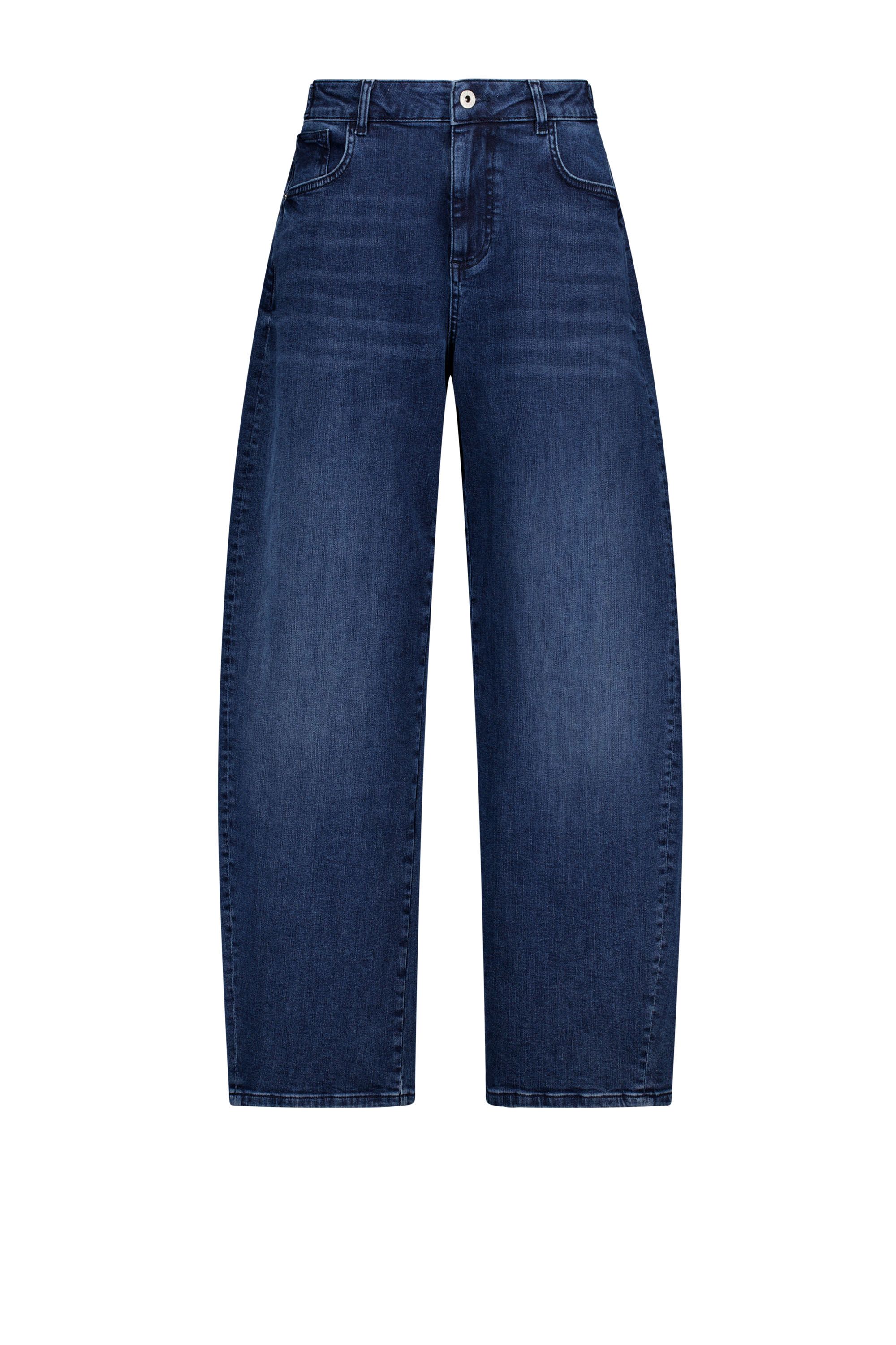 Norah Barrel jeans | Donkerblauw | L32 dark denim 219506-480-46