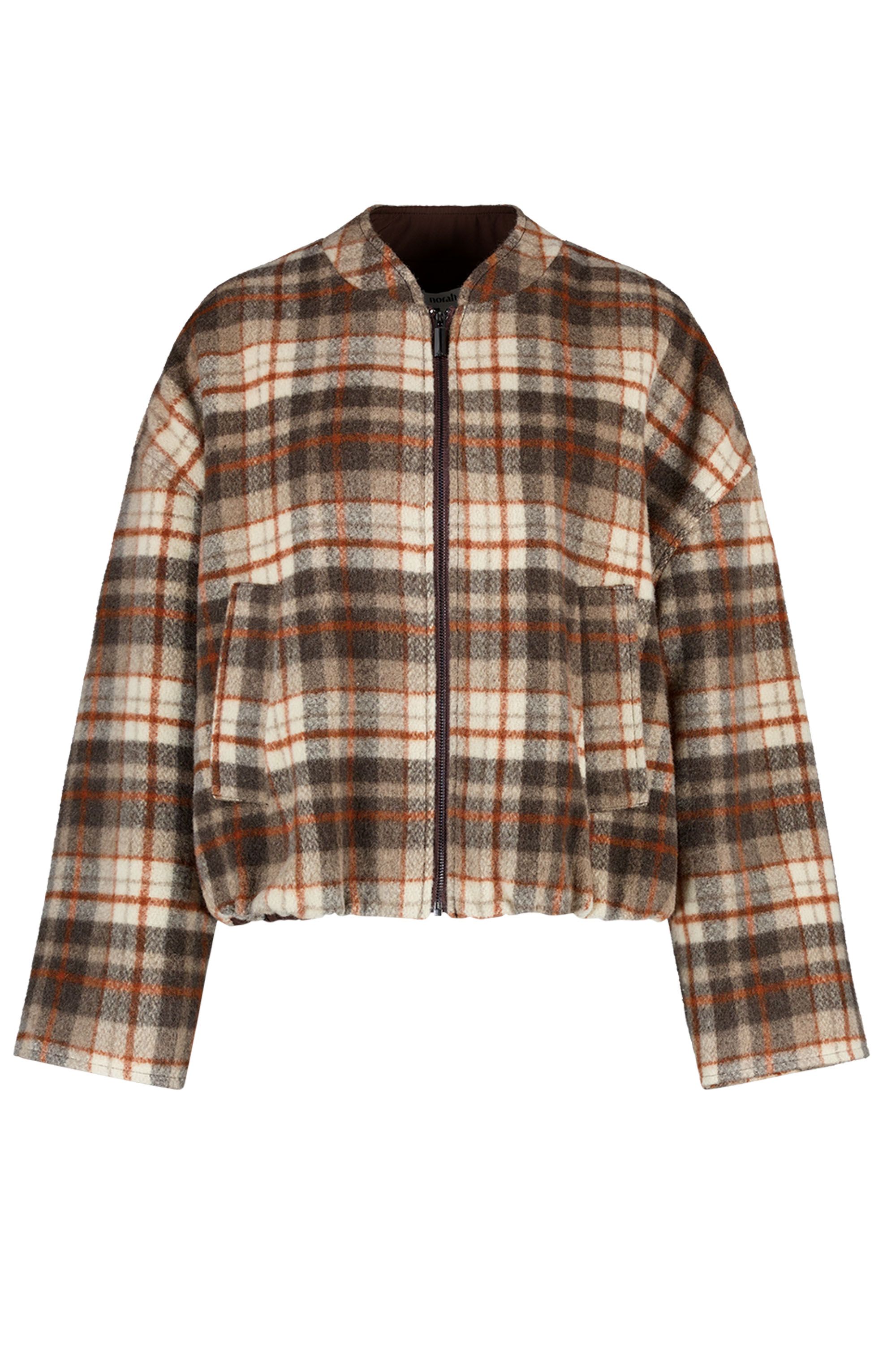 Norah Bruin/oranje geruit jasje brown multicolor 219524-220