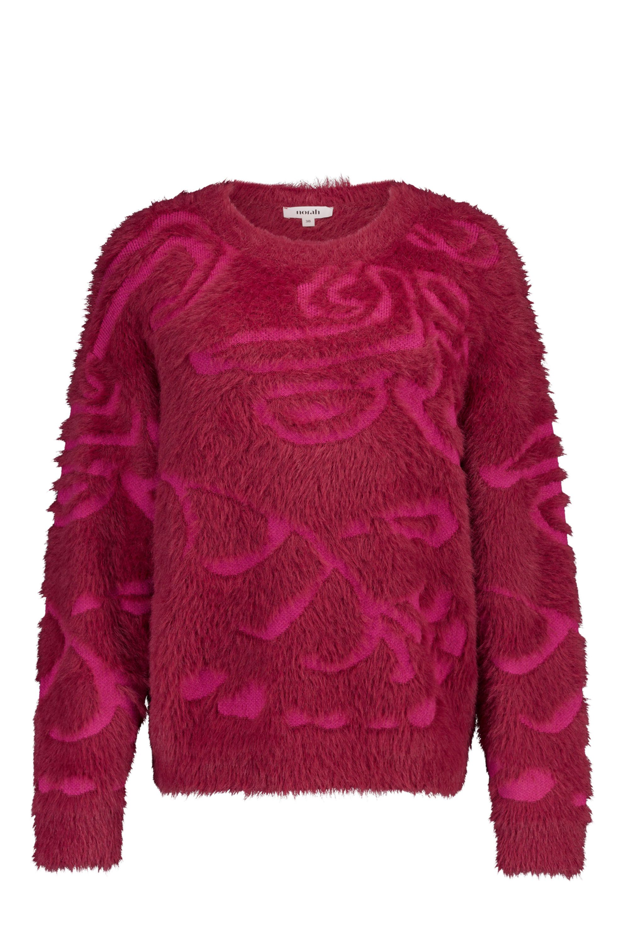 Norah Rode gebreide trui wine red 219532-697