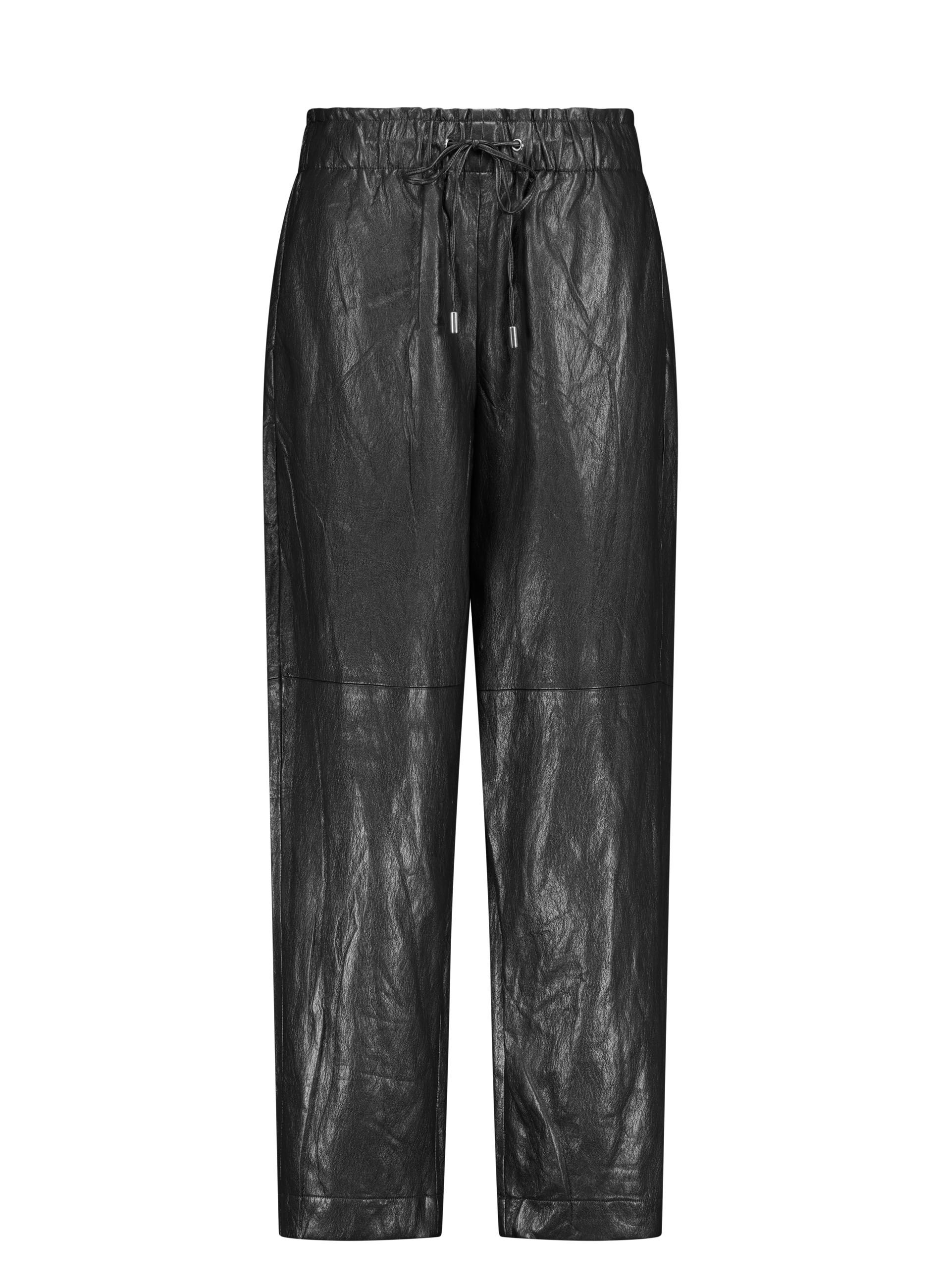 Norah Relaxed fit broek | Zwart | Imitatieleer black 219537-001