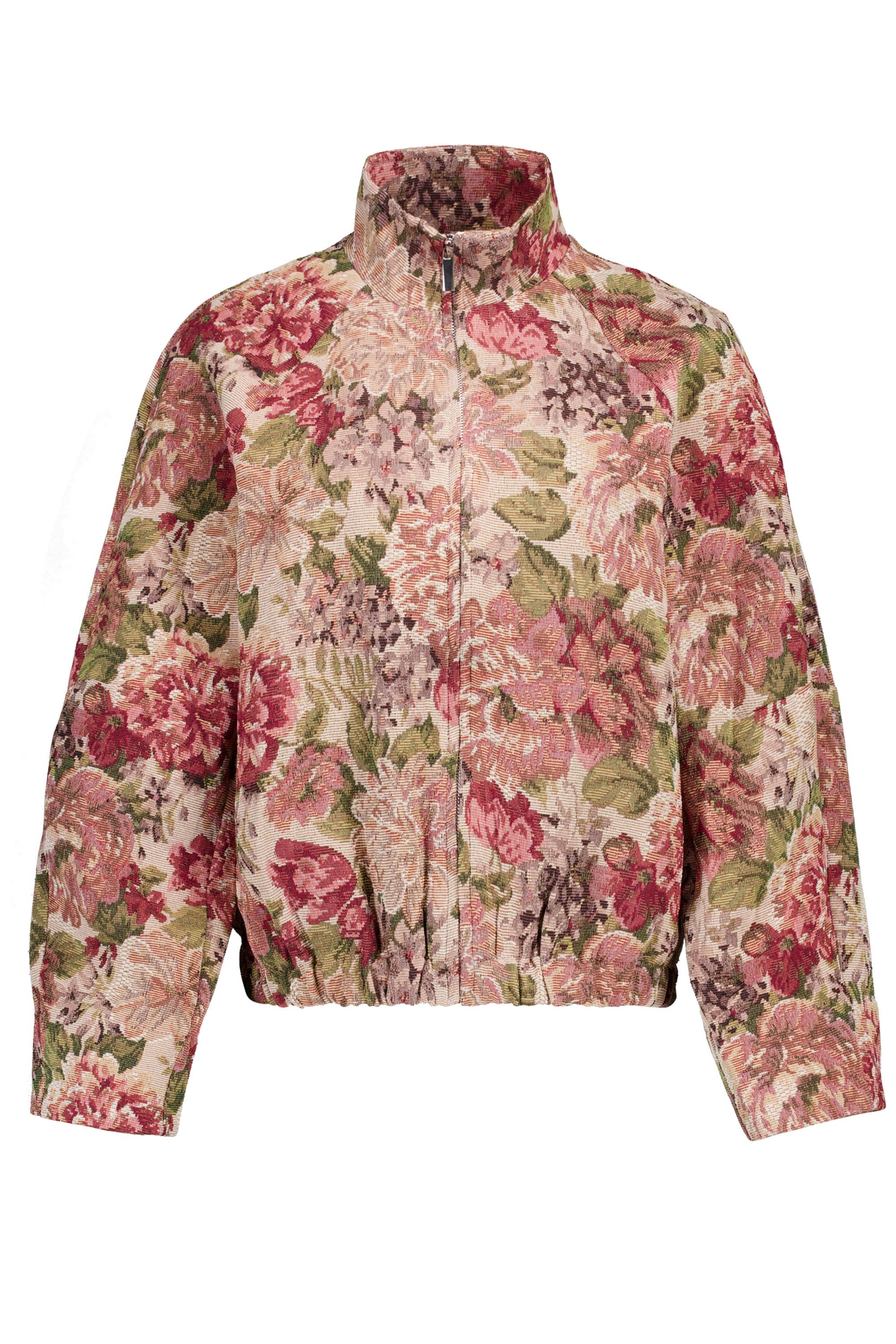 Norah Groen/roze jasje met bloemen pink/green 219589-935