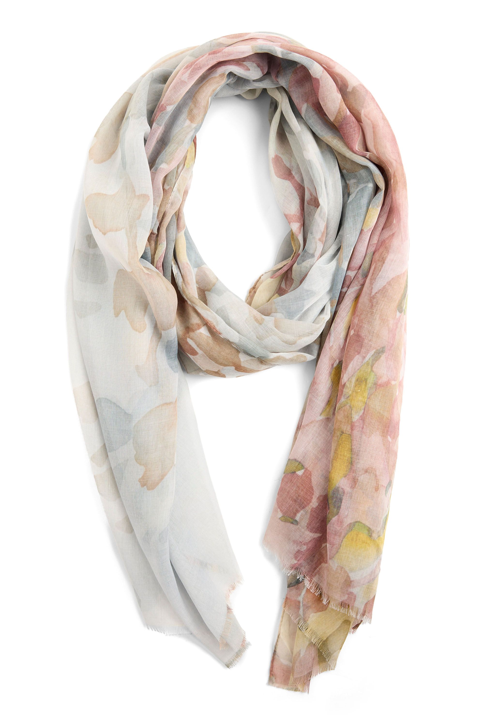 Norah Kleurrijke sjaal met grafische print grey multicolor 219632-048