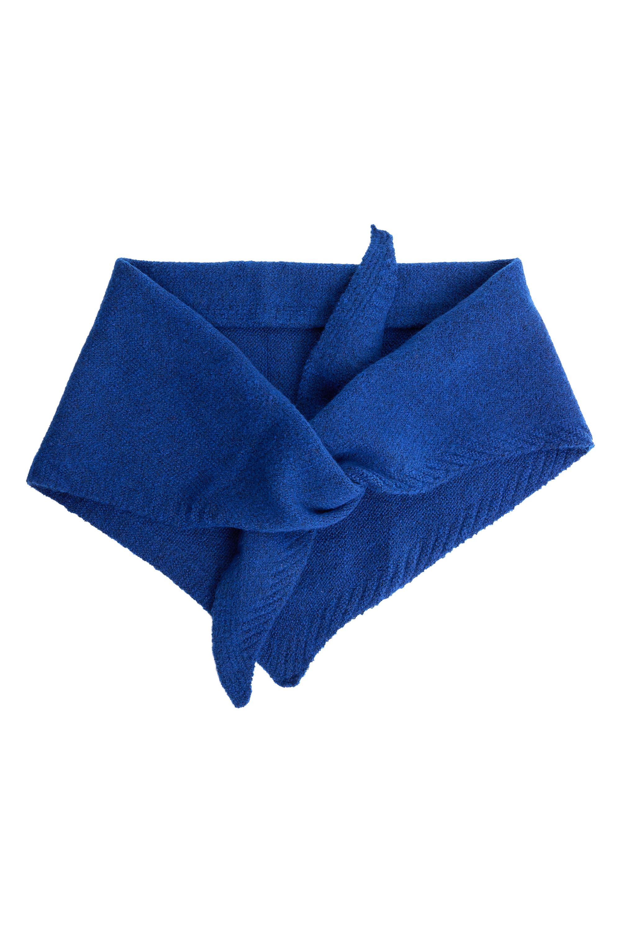Norah Donkerblauwe gebreide driehoekssjaal blue 219640-400