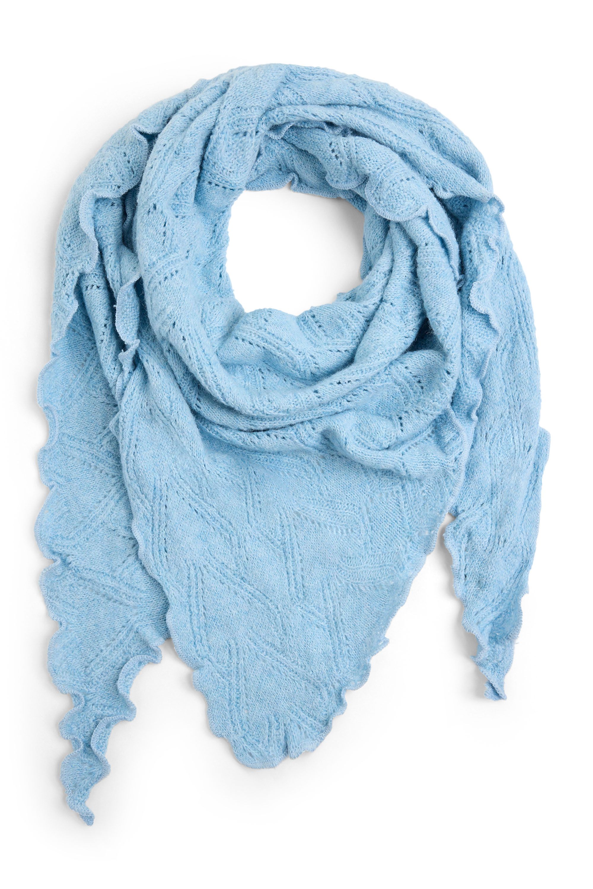 Norah Lichtblauwe opengewerkte sjaal baby blue 219642-402