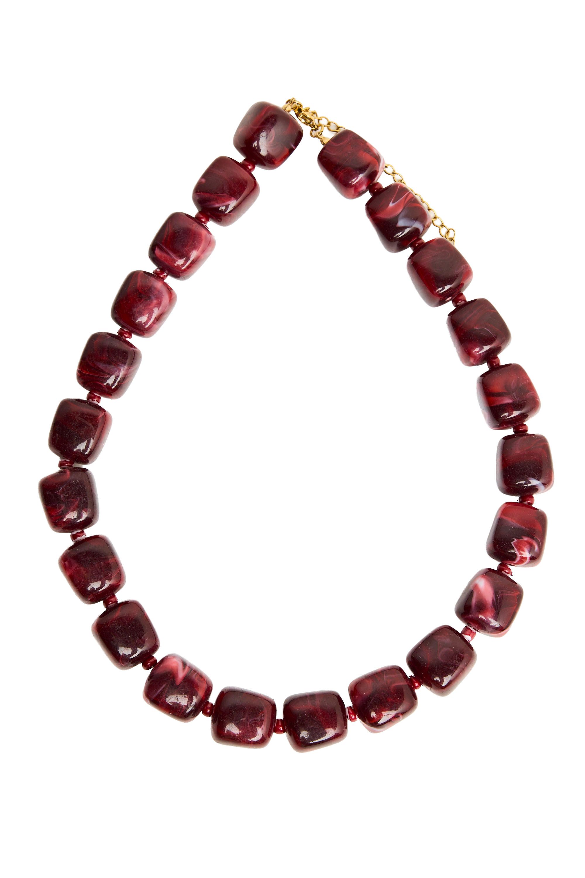 Bordeaux kralenketting