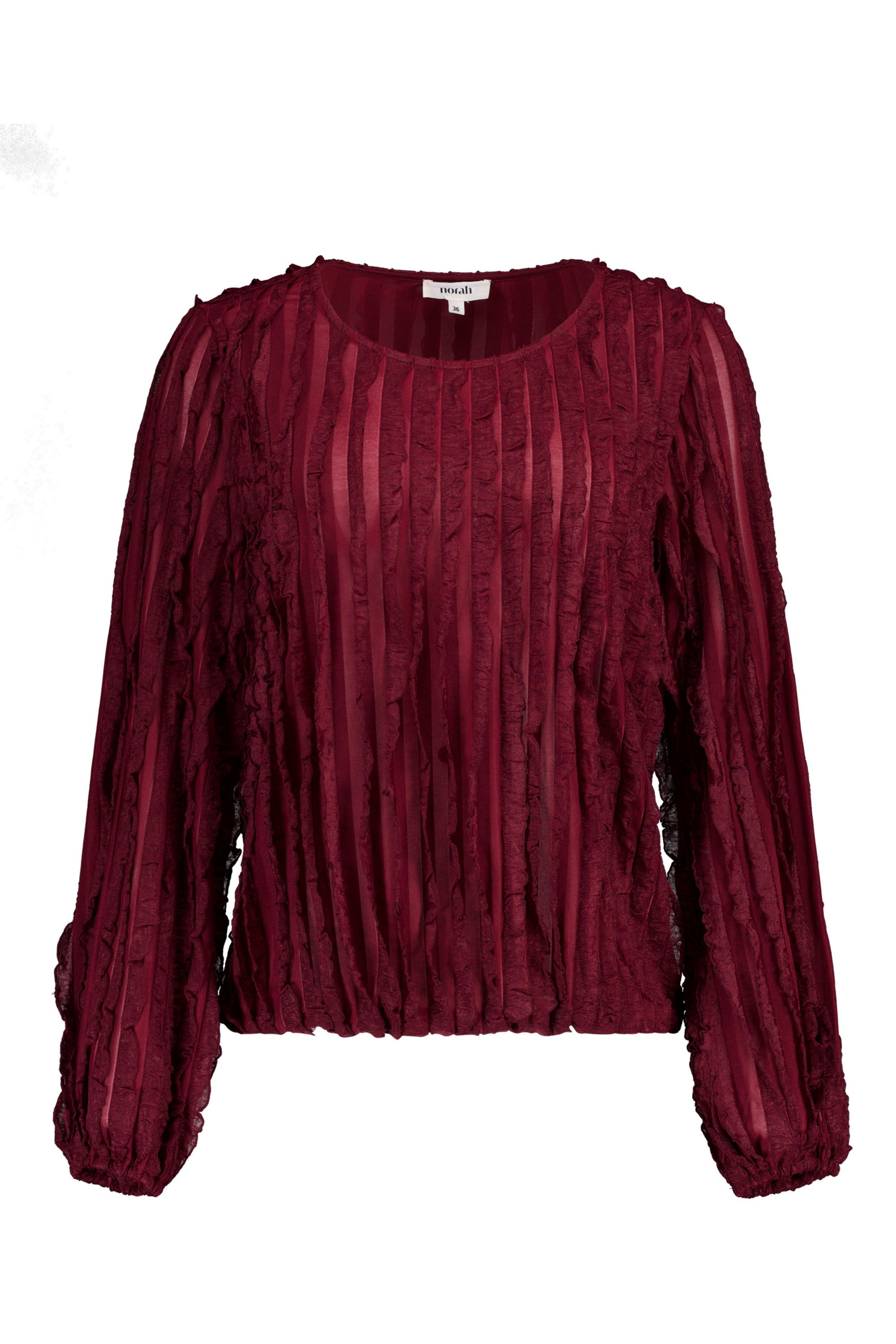 Norah Rode top met ruches wine red 219680-697