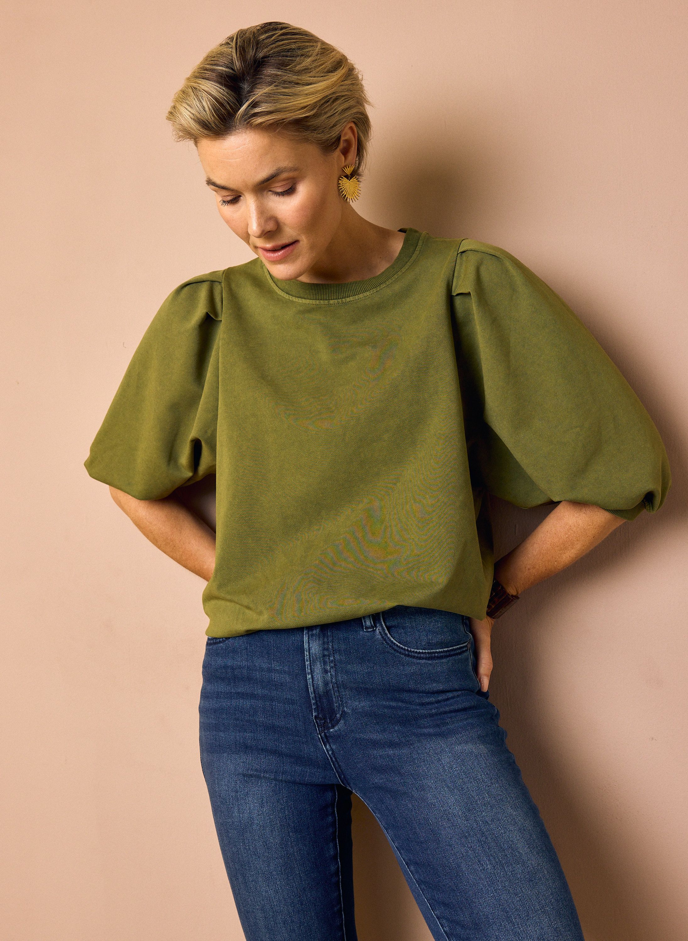 Norah Olijfgroene sweater olive green 219684-594